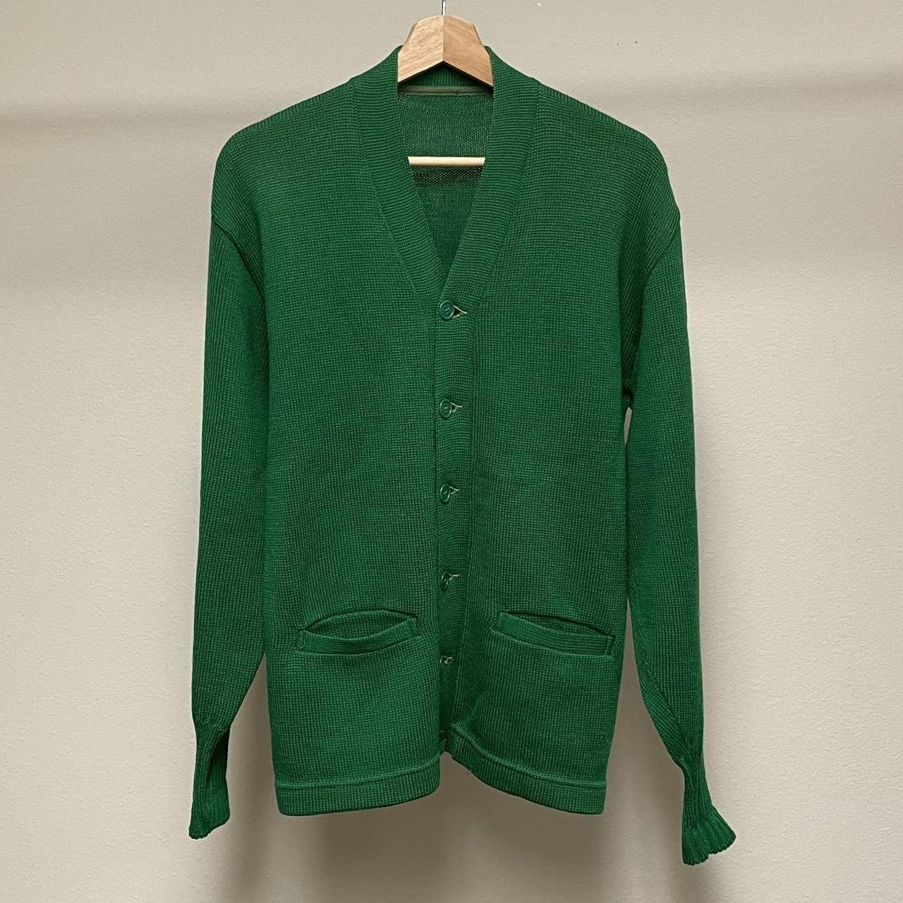 Unbranded Men's Green Cardigan Depop