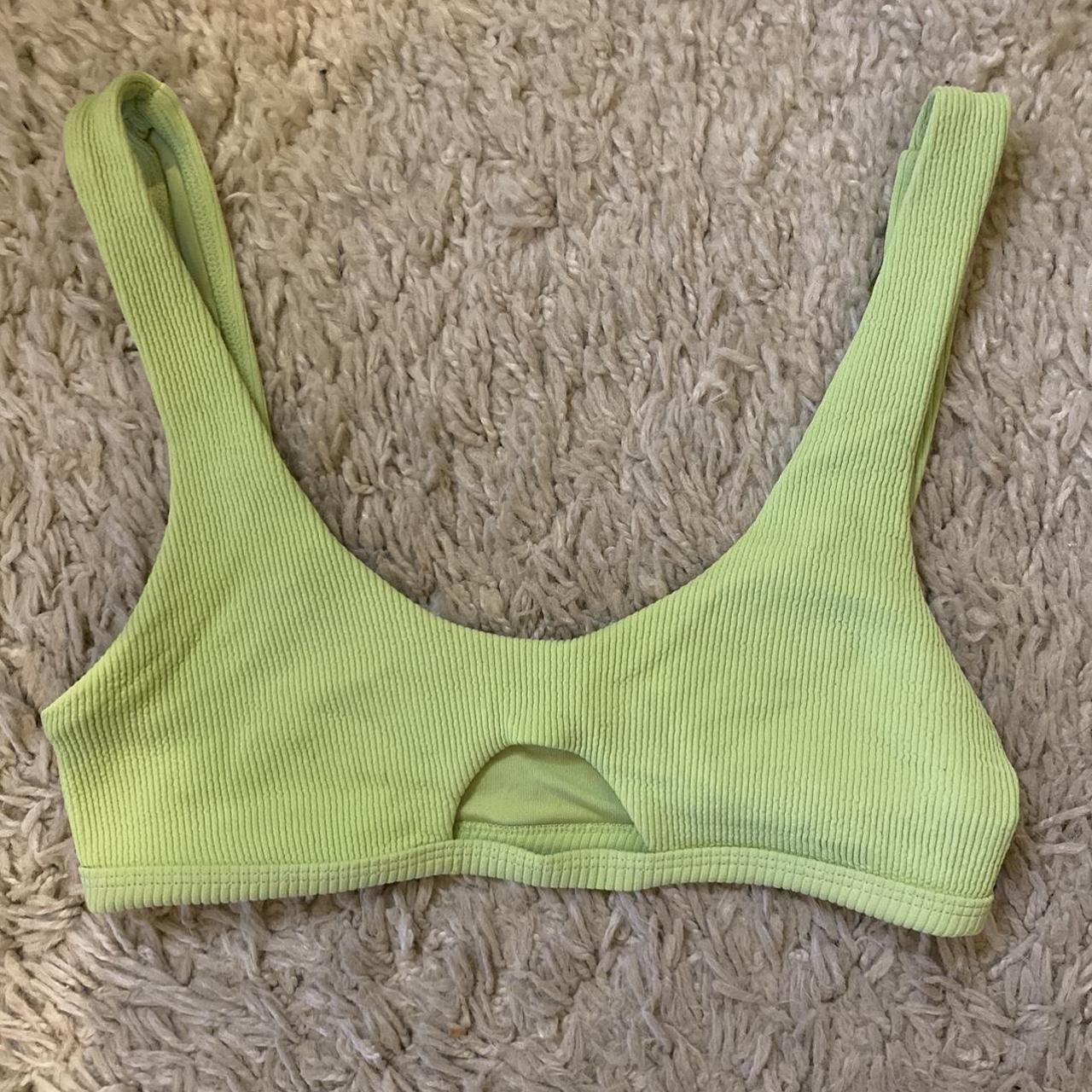 Neon green bikini top Matching bottoms... - Depop
