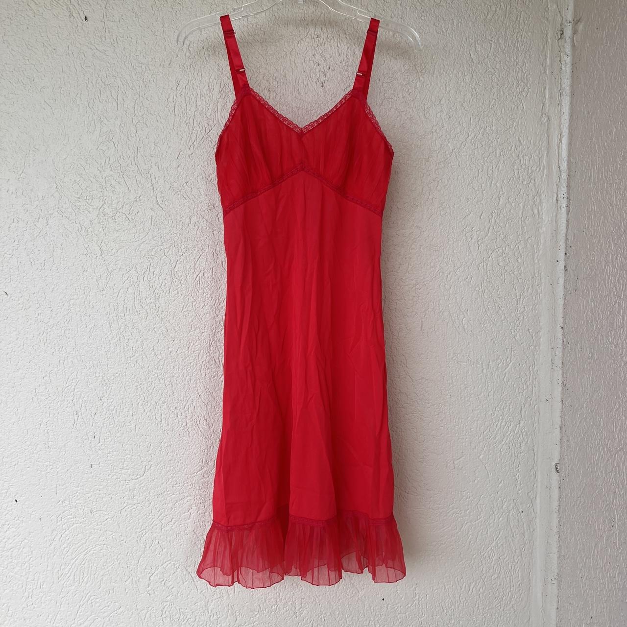 Cherry red vintage slip dress. A Valentine’s Day...