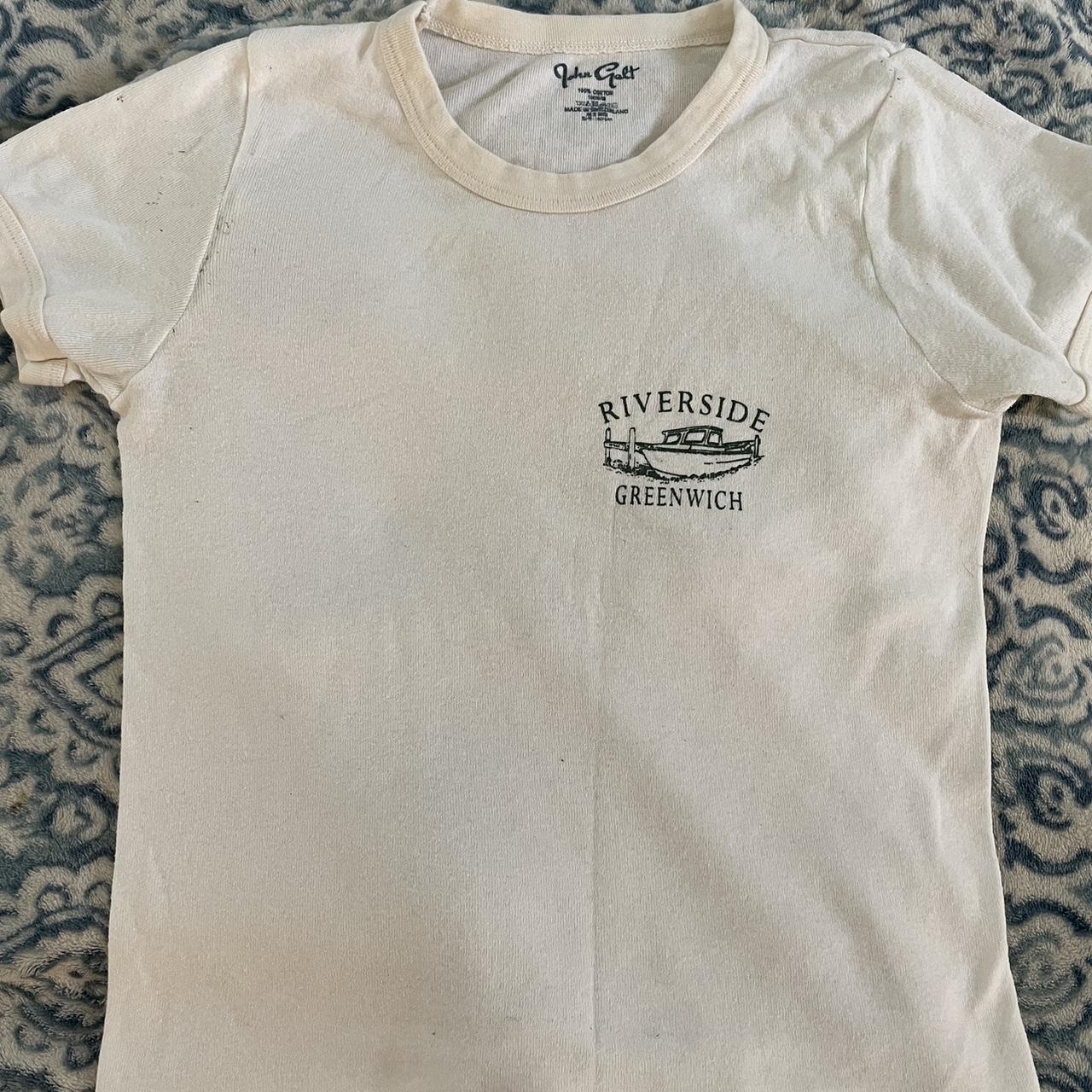 brandy melville riverside greenwich baby tee 🍵🍵 worn... - Depop