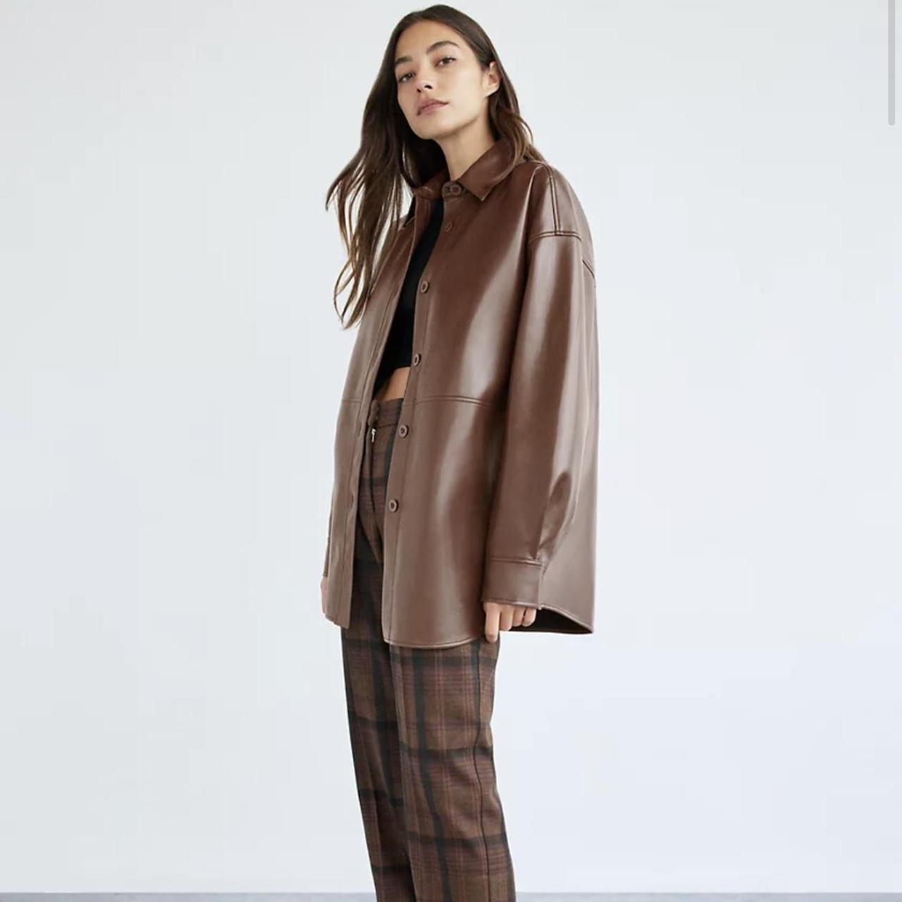 Aritzia Babaton Brown deals shirt jacket 2XS