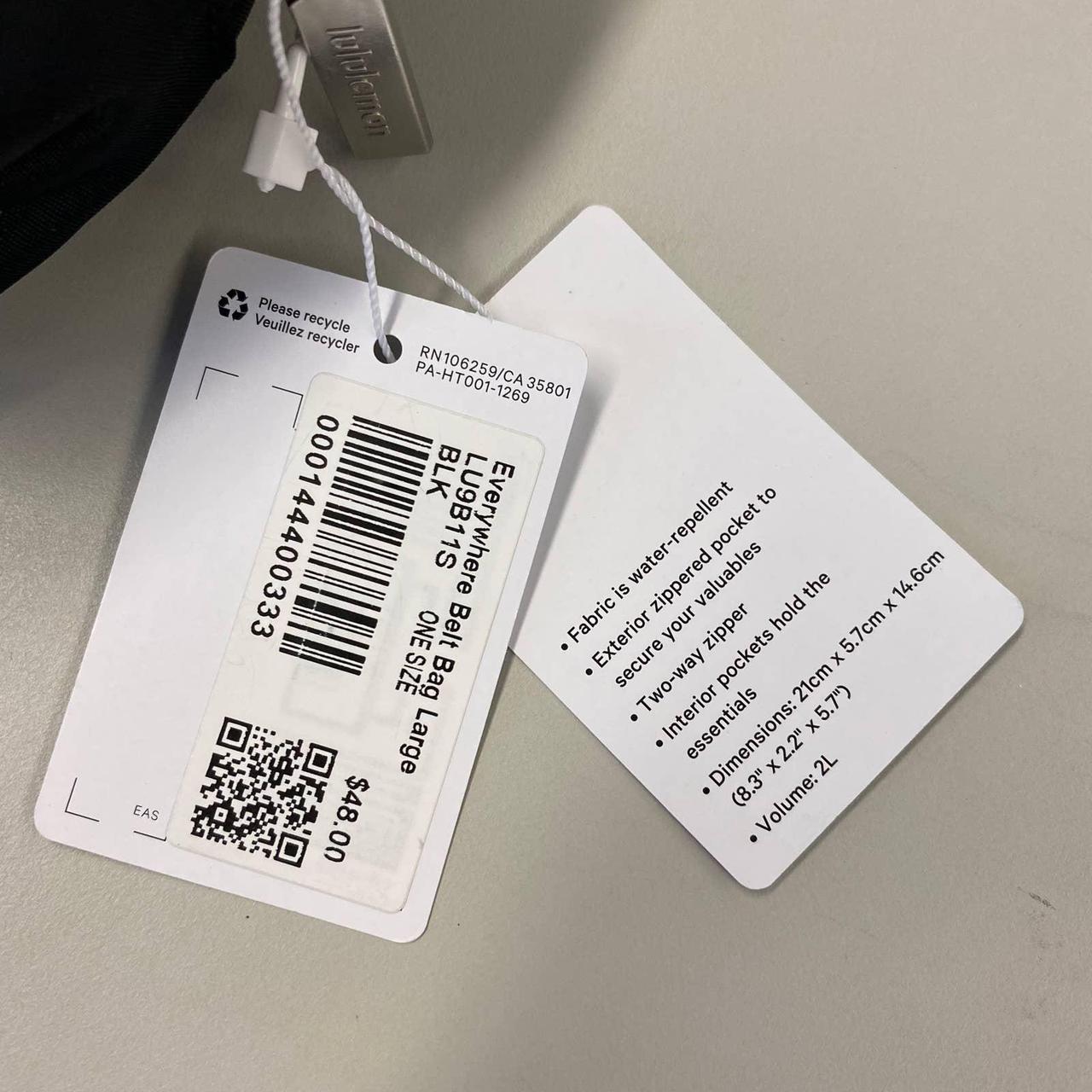 NWT Lululemon LARGE Everywhere Belt Bag Black NEW... Depop