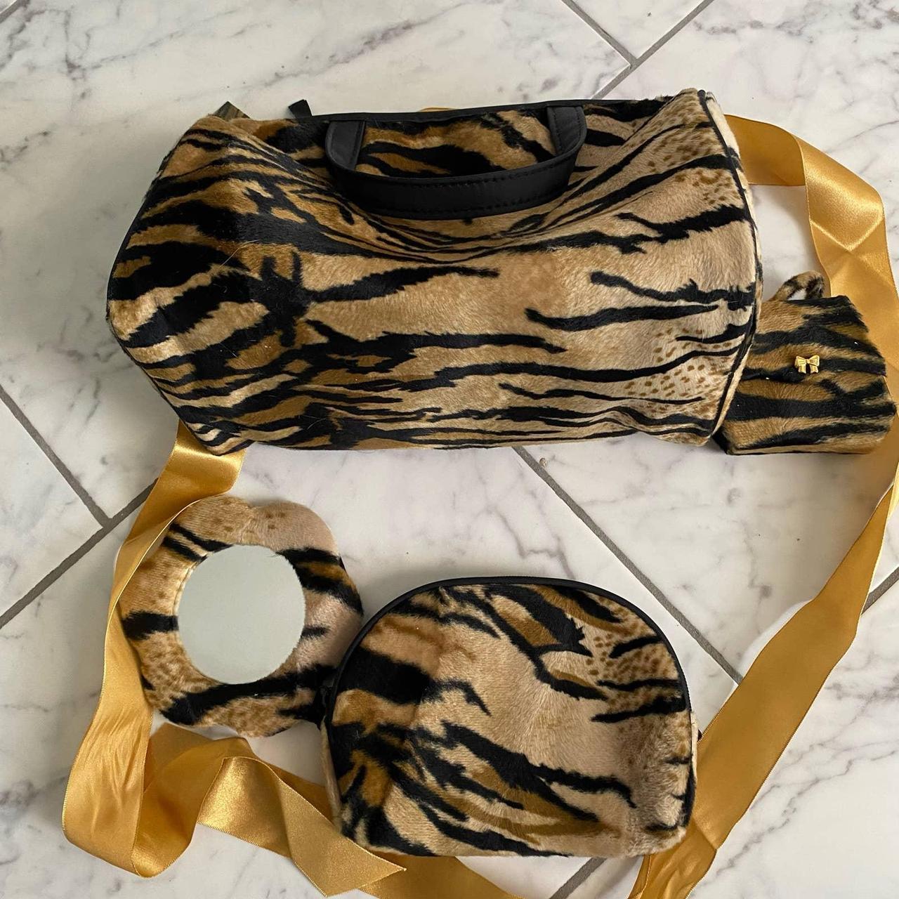 Faux Leopard Fur Makeup Bag