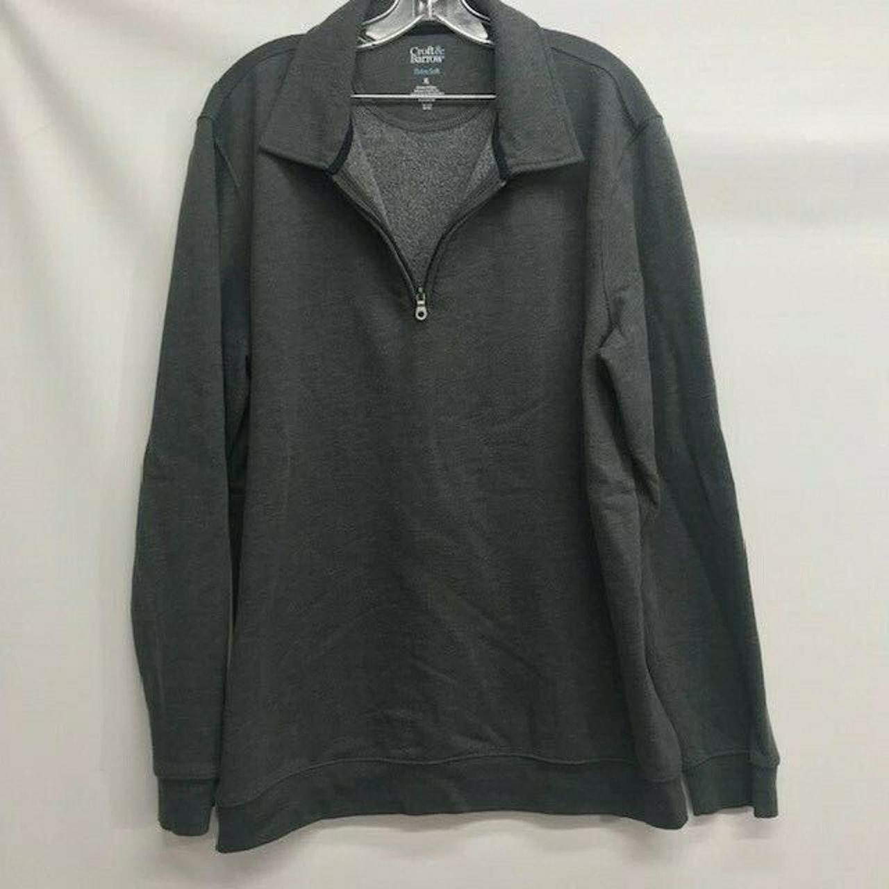 Mens Croft Barrow Gray Half Zip Fleece Sweatshirt Depop