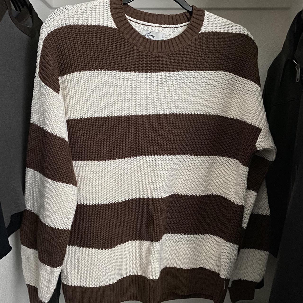 Hollister red and on sale white striped sweater