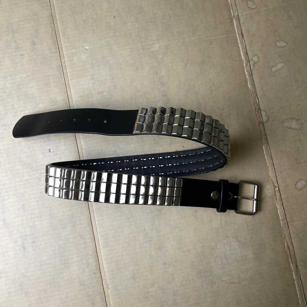 Metallic Hot Topic Belt In good condition Size 36... Depop