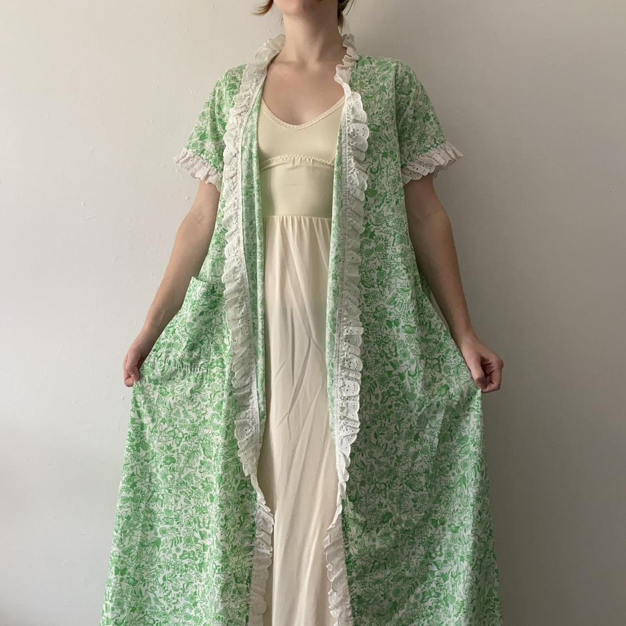 70s Lilly Pulitzer lime green robe Features a... Depop