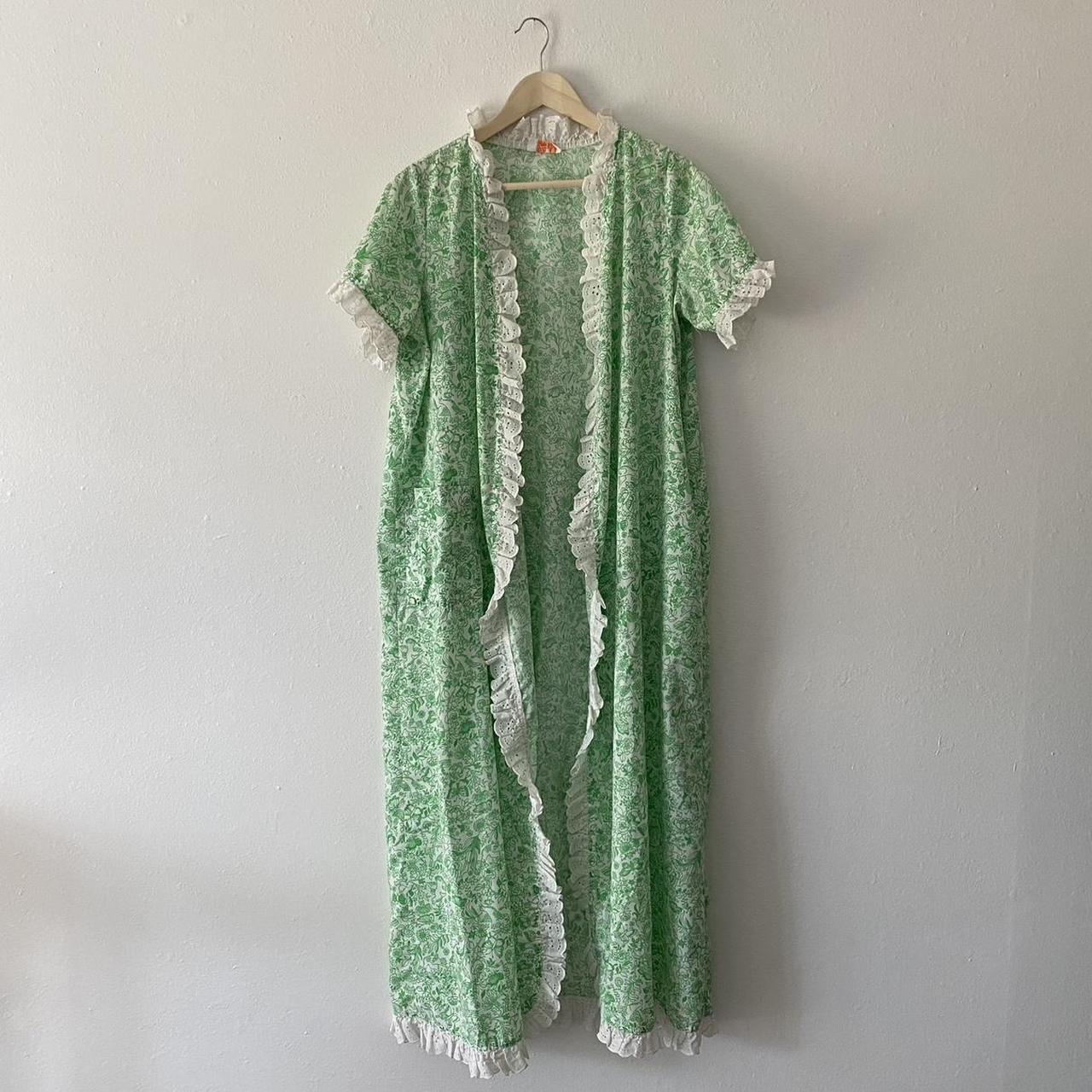 70s Lilly Pulitzer lime green robe Features a... Depop