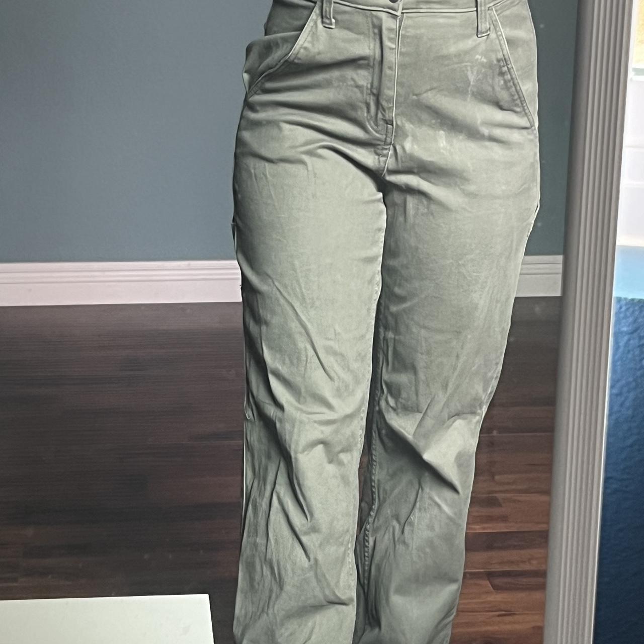 green Hollister baggy cargo pants cargo hollister Depop