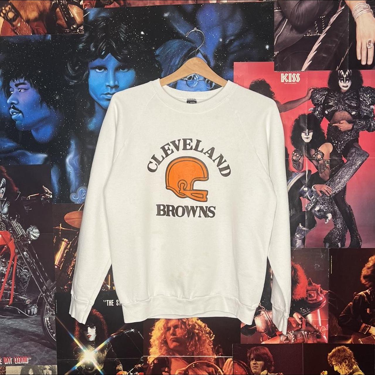 Vintage 90's Cleveland Browns Sweatshirt Crewneck - Depop