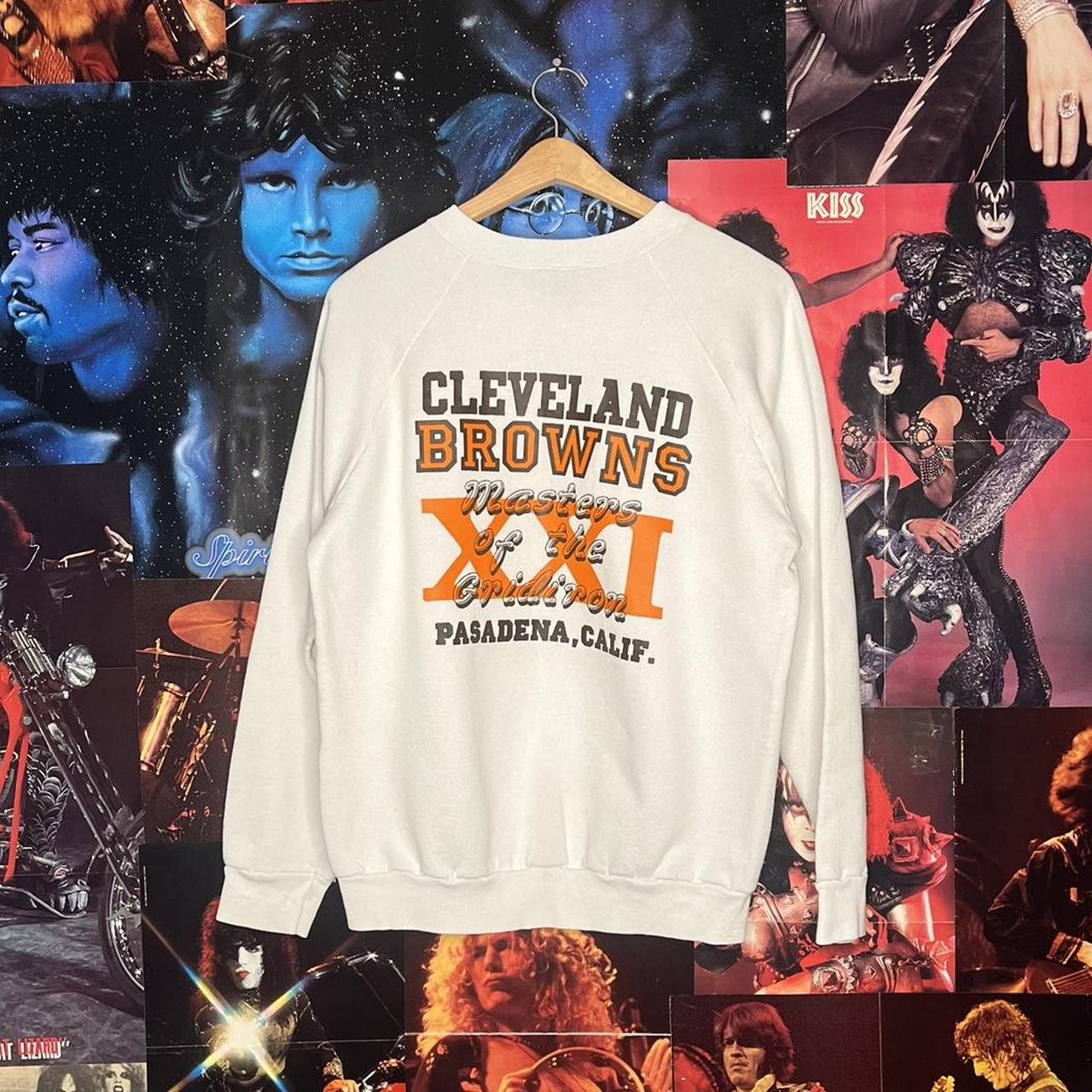 Vintage 90's Cleveland Browns Sweatshirt Crewneck - Depop