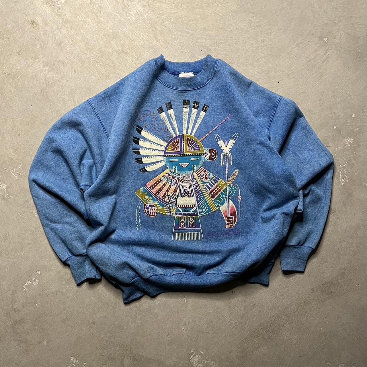 Faded cheap blue sweatshirt