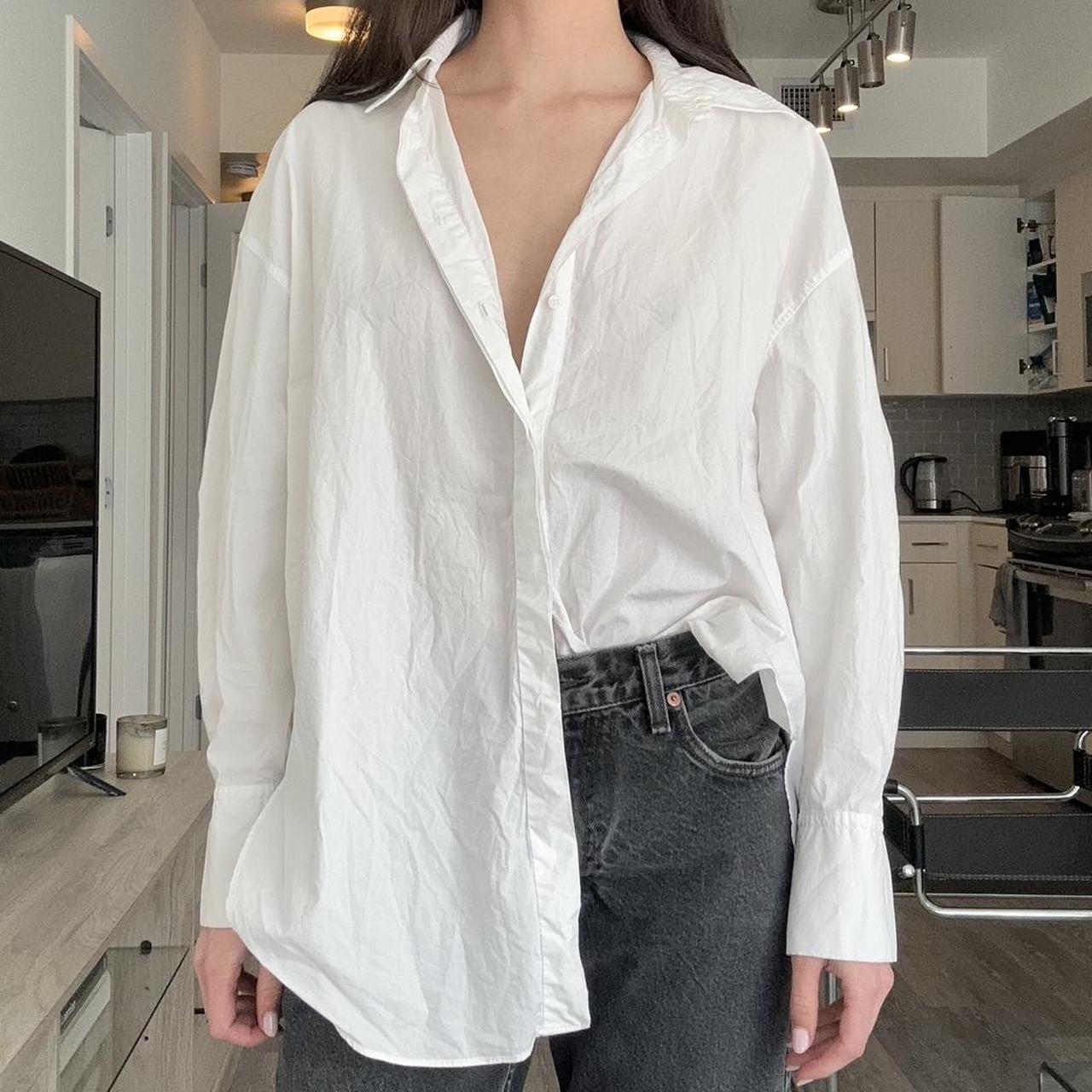 Zara Women's White Blouse | Depop