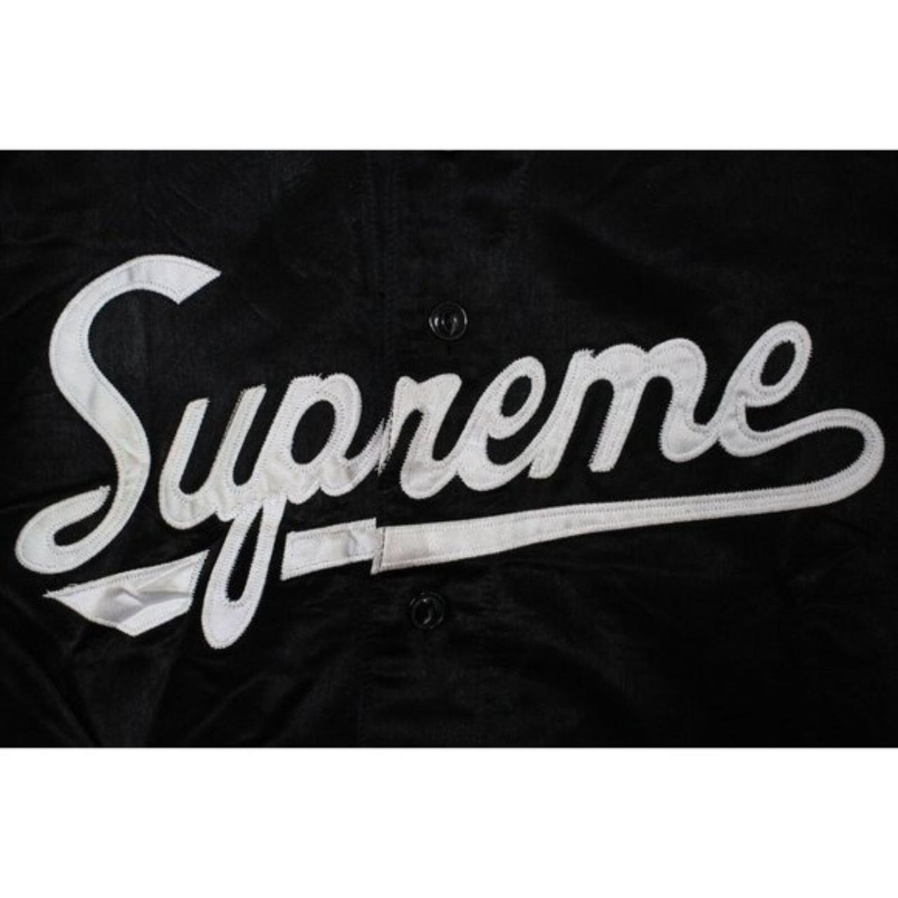 Supreme Satin Baseball Jersey - Depop