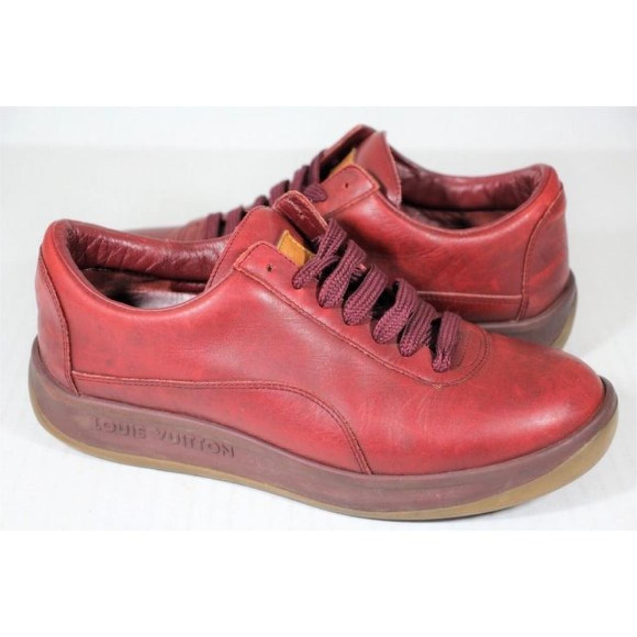 Louis Vuitton Spell Out Red Sneakers Womens US 6 - Depop
