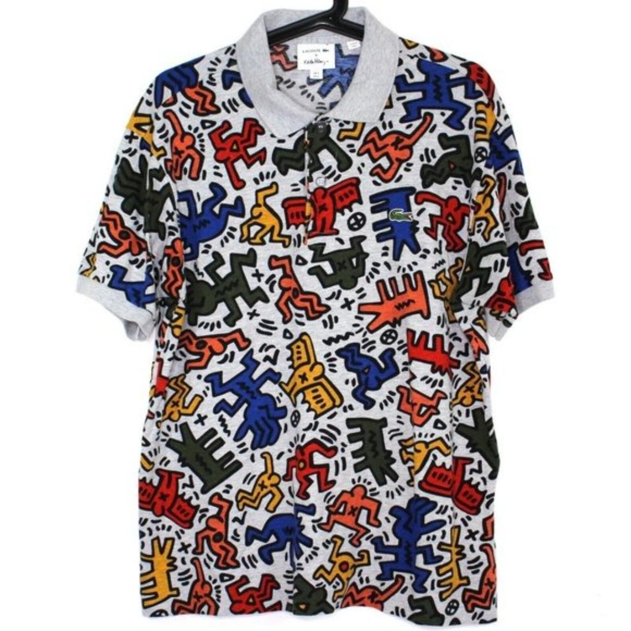 Lacoste x Keith Haring Mens Large AOP All Over Print... - Depop