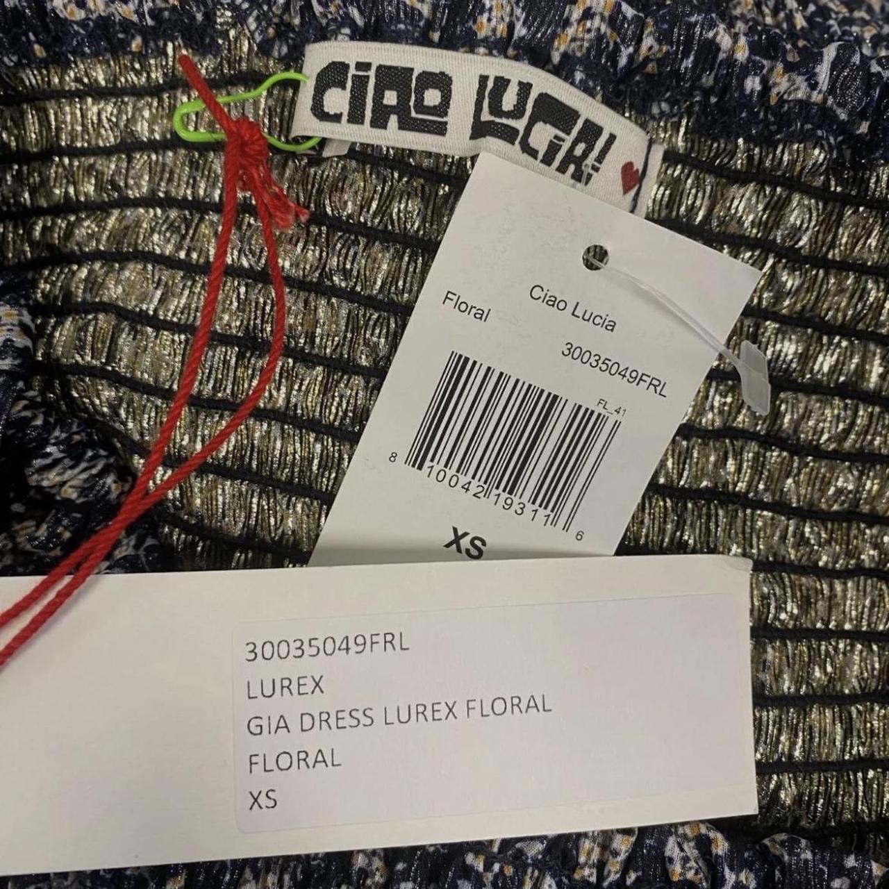 $445 Ciao Lucia Women's Blue Gia Printed Lurex | Depop