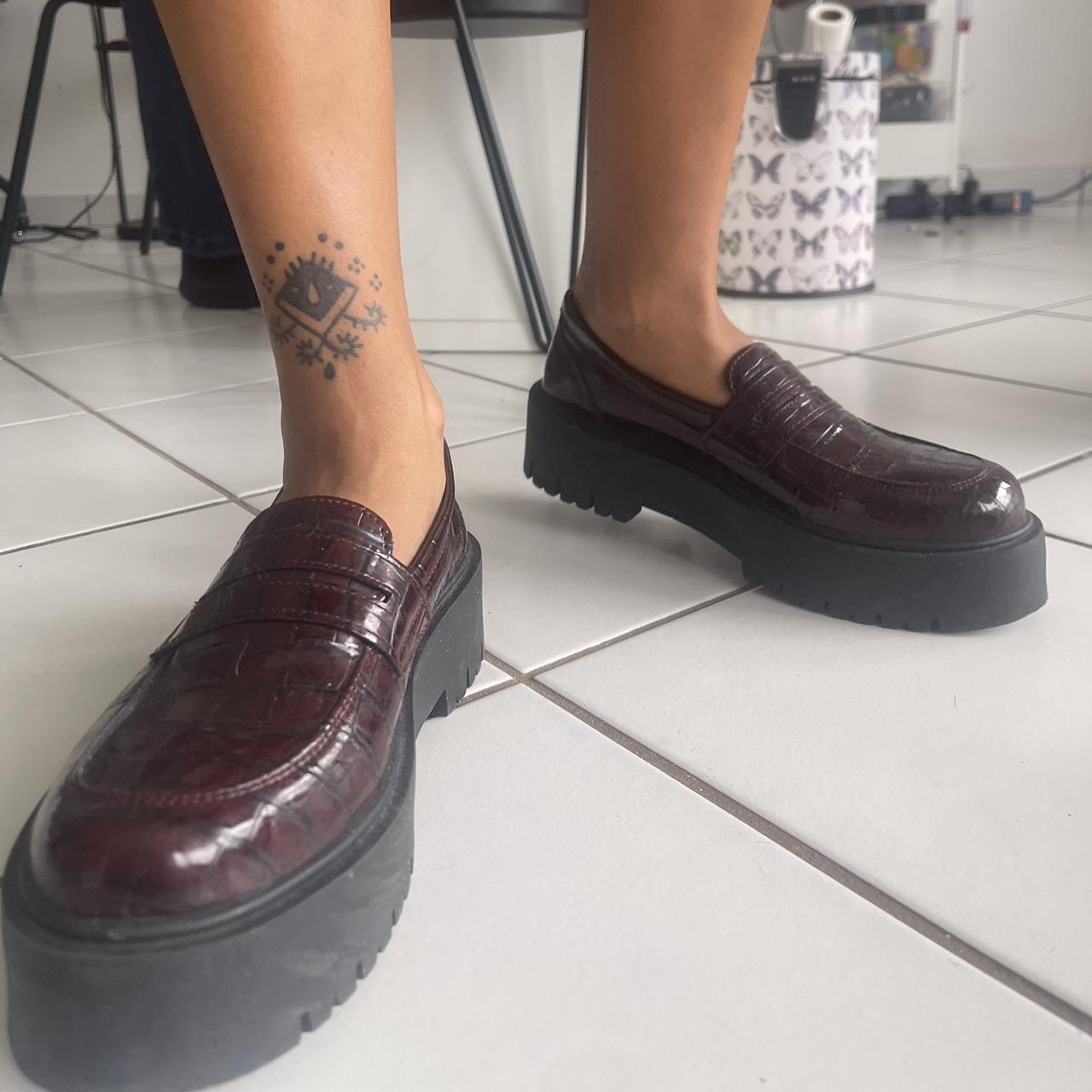 Steve madden burgundy loafers online