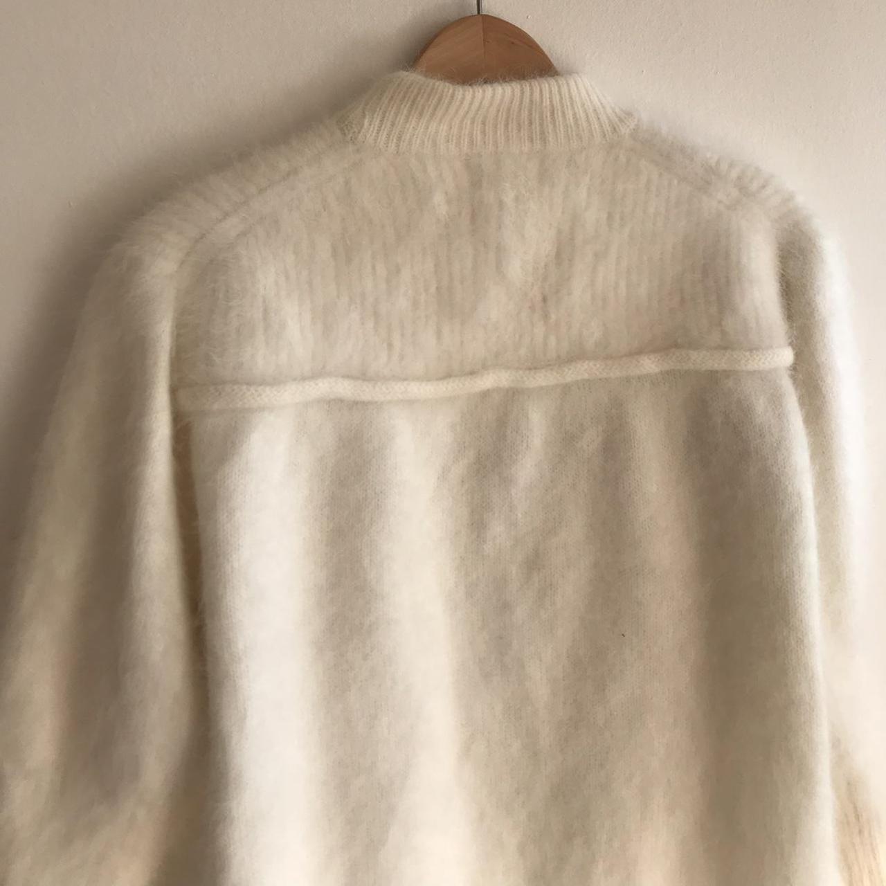 Angora sweater in offwhite with side slits and... Depop