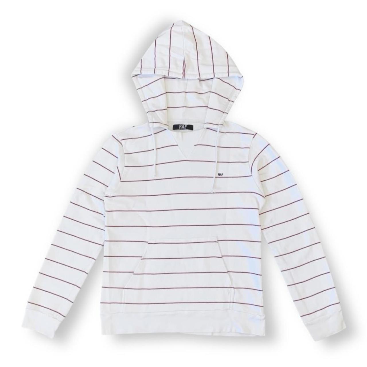 RAF by Raf Simons Striped Hoodie A beautiful Depop