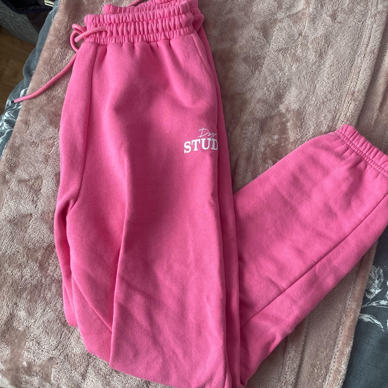 Pink boohoo tracksuit Design studio Size small ... - Depop