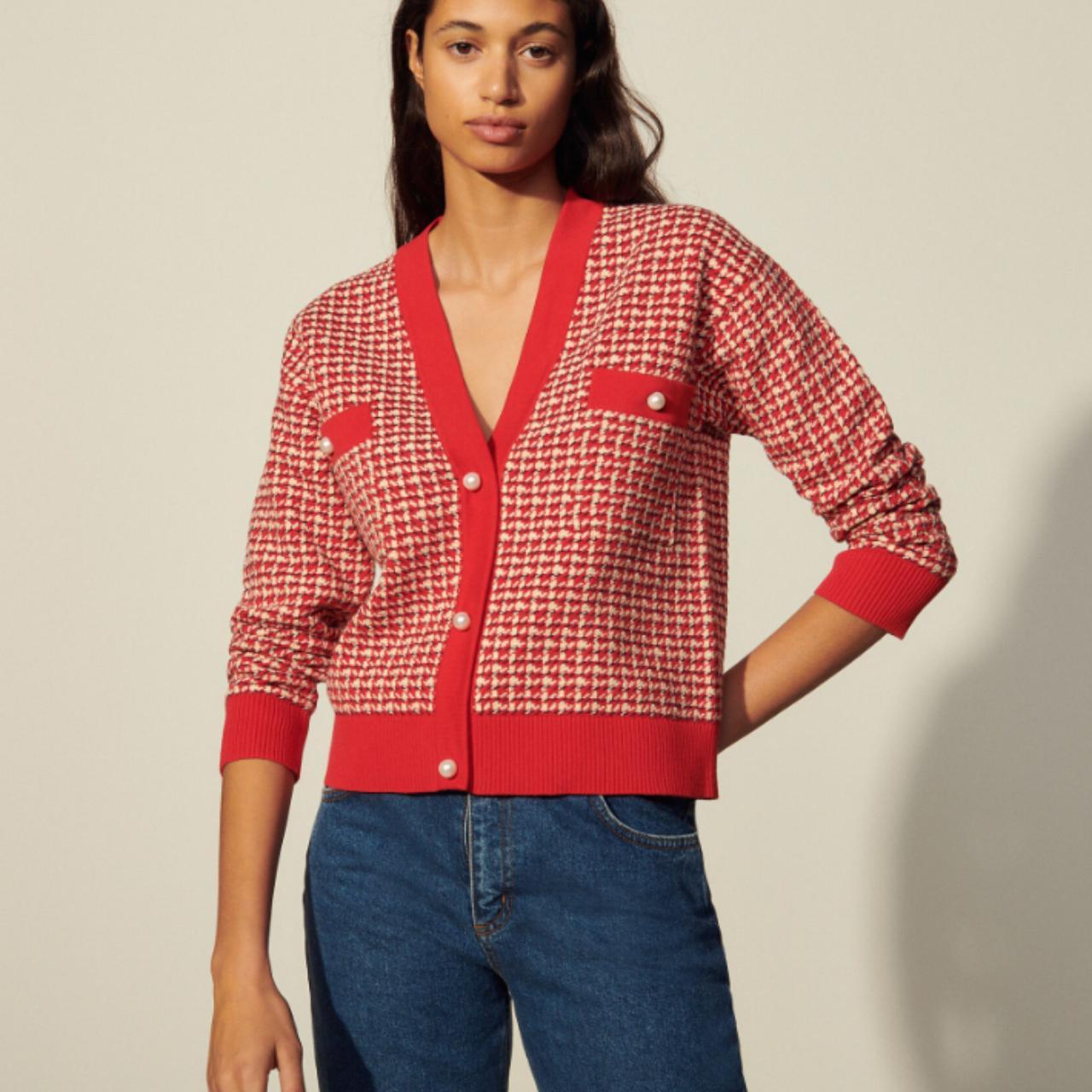 Sandro hot sale red cardigan