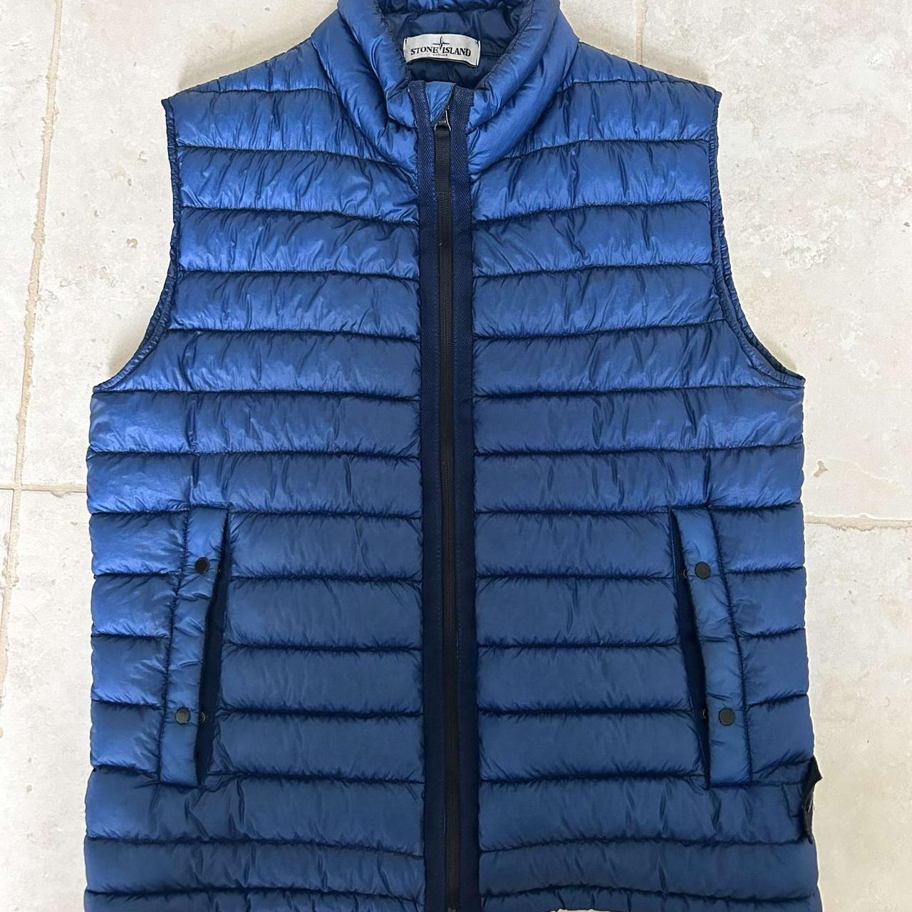 Blue stone island gilet best sale