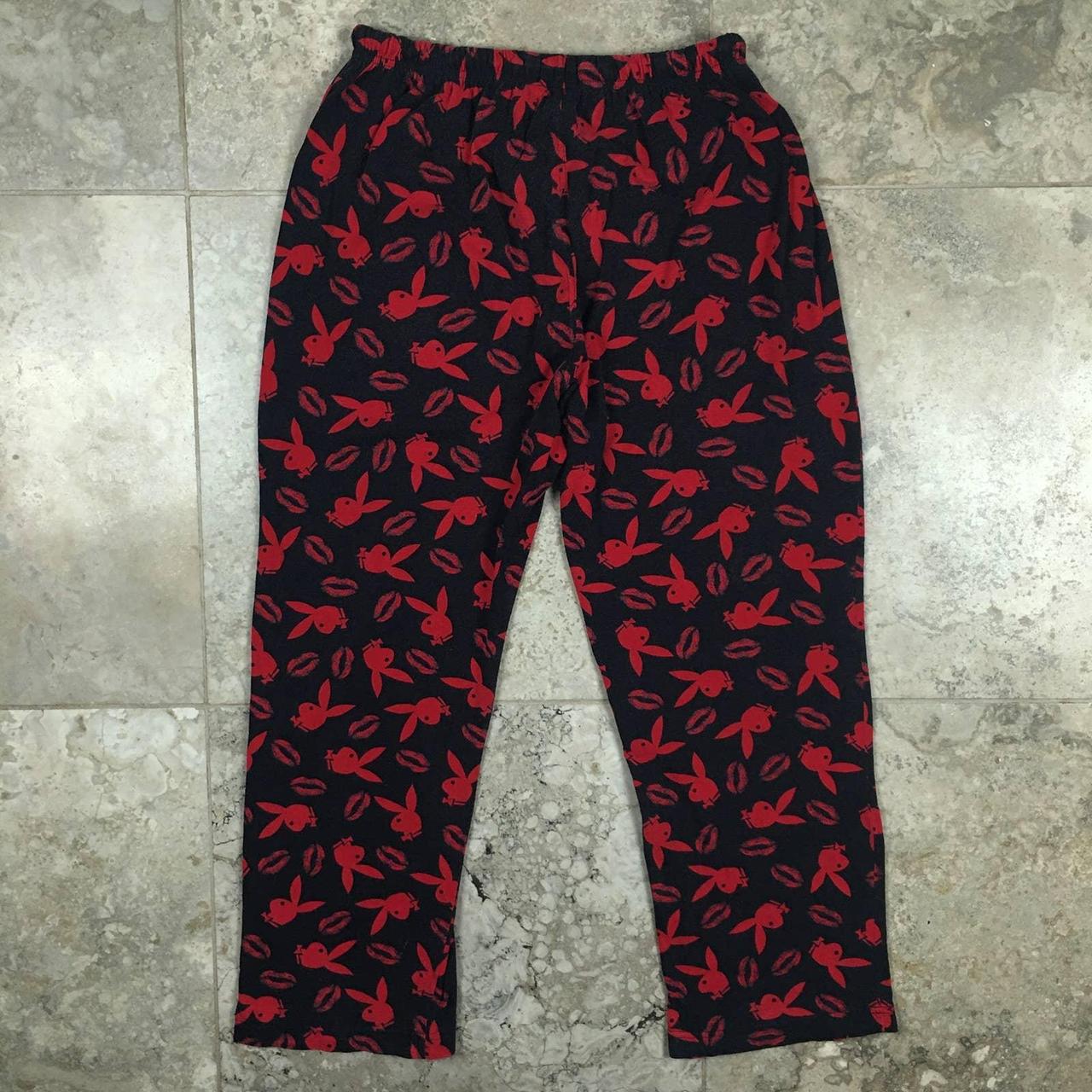 Y2K Playboy Bunny Pajama Pants Sleep... Depop