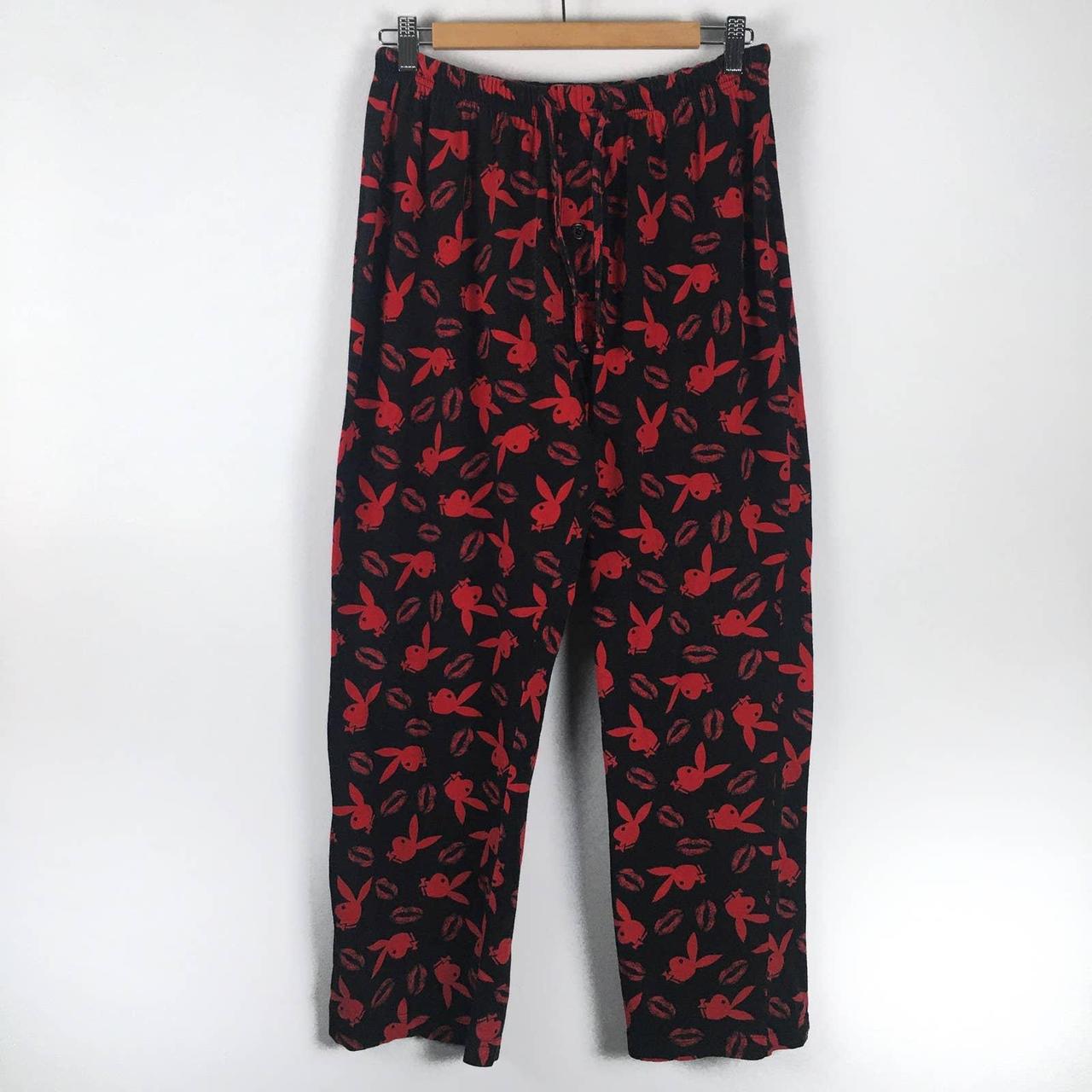 Y2K Playboy Bunny Pajama Pants Sleep... Depop