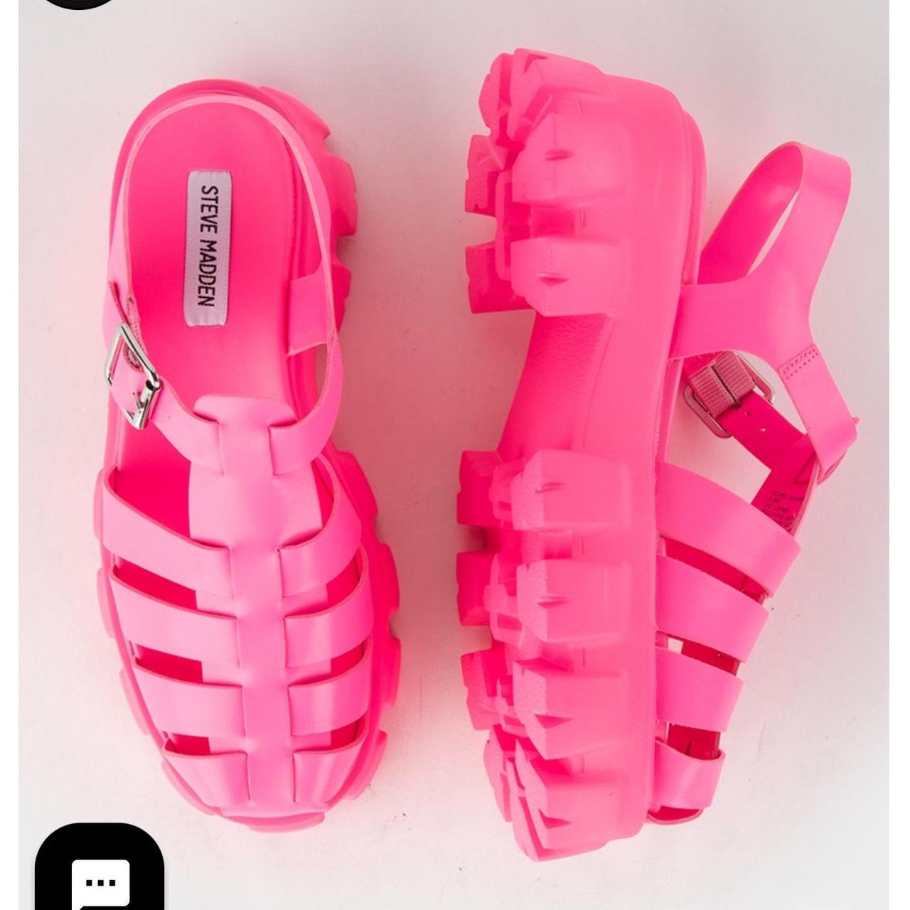 Steve madden hot pink sandals on sale