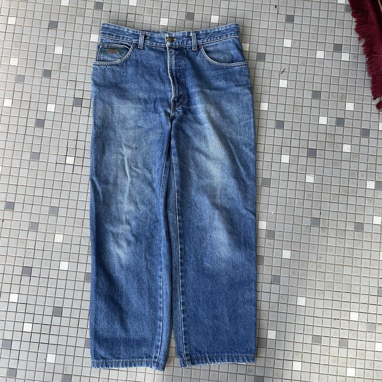 Vintage trussardi italian blue denim jeans, nice... - Depop