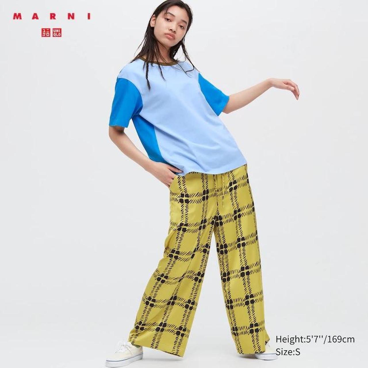 Marni Women's Yellow and Black Trousers
