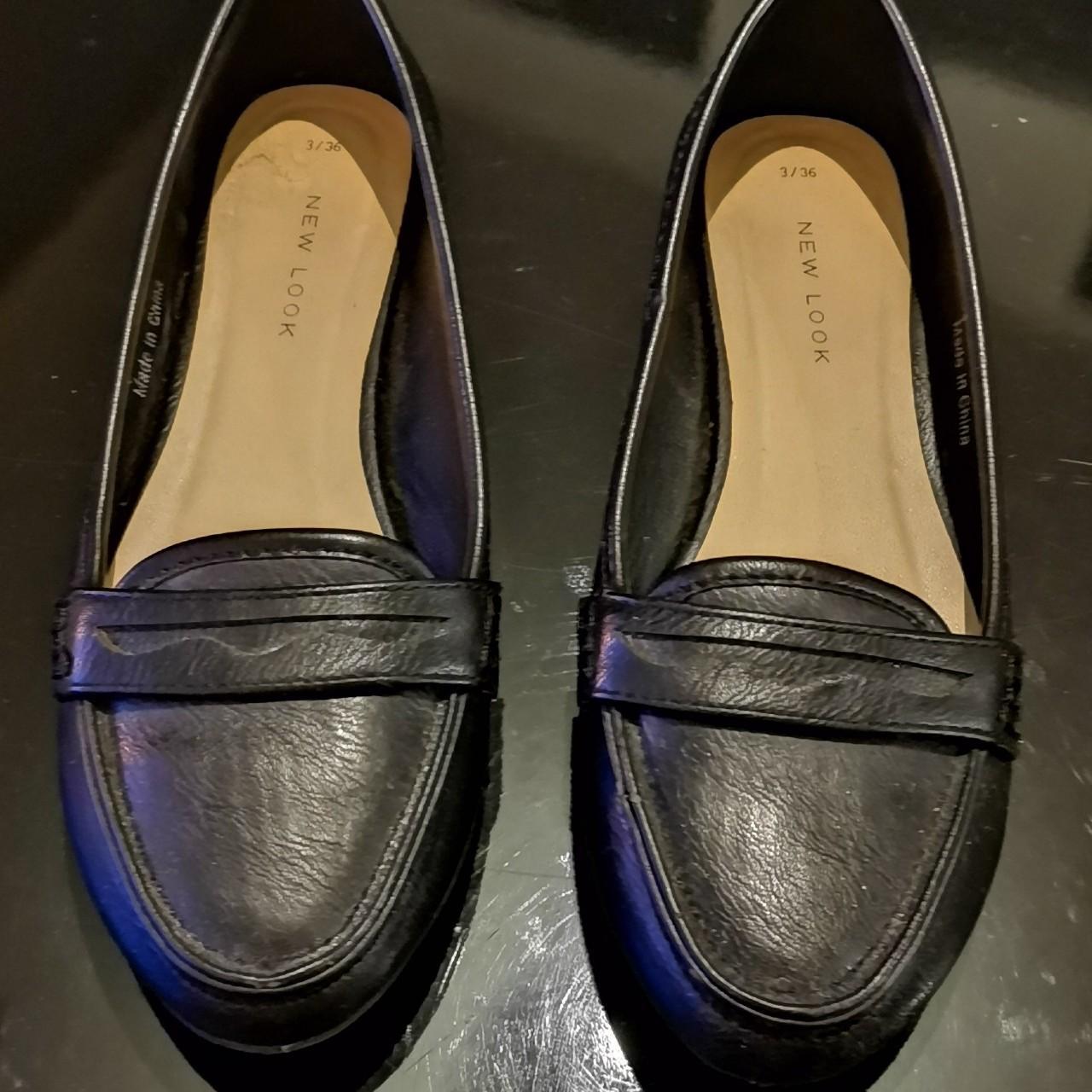 New Look Women's Black Loafers Depop