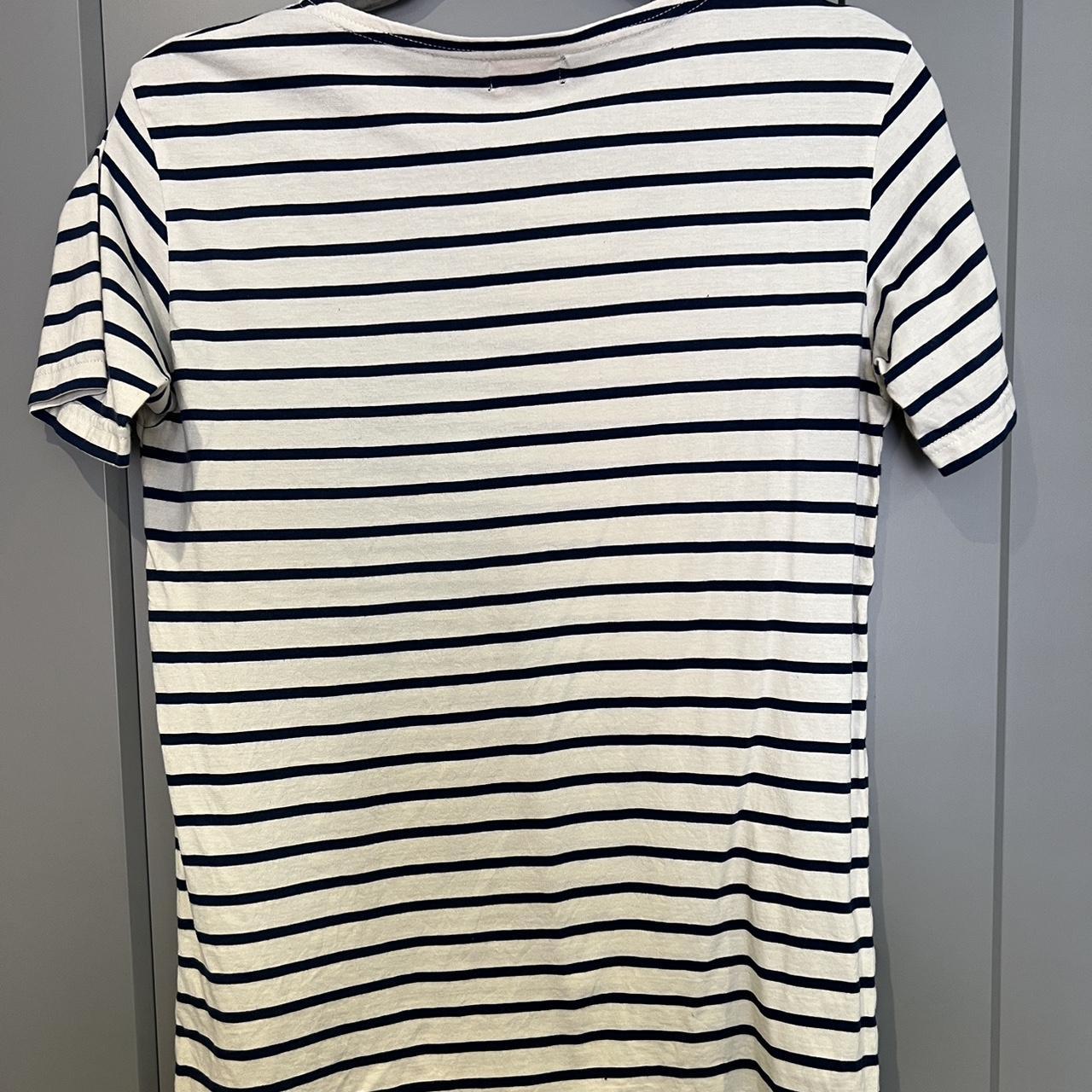 Armor Lux striped tee size small, fits an x-small... - Depop