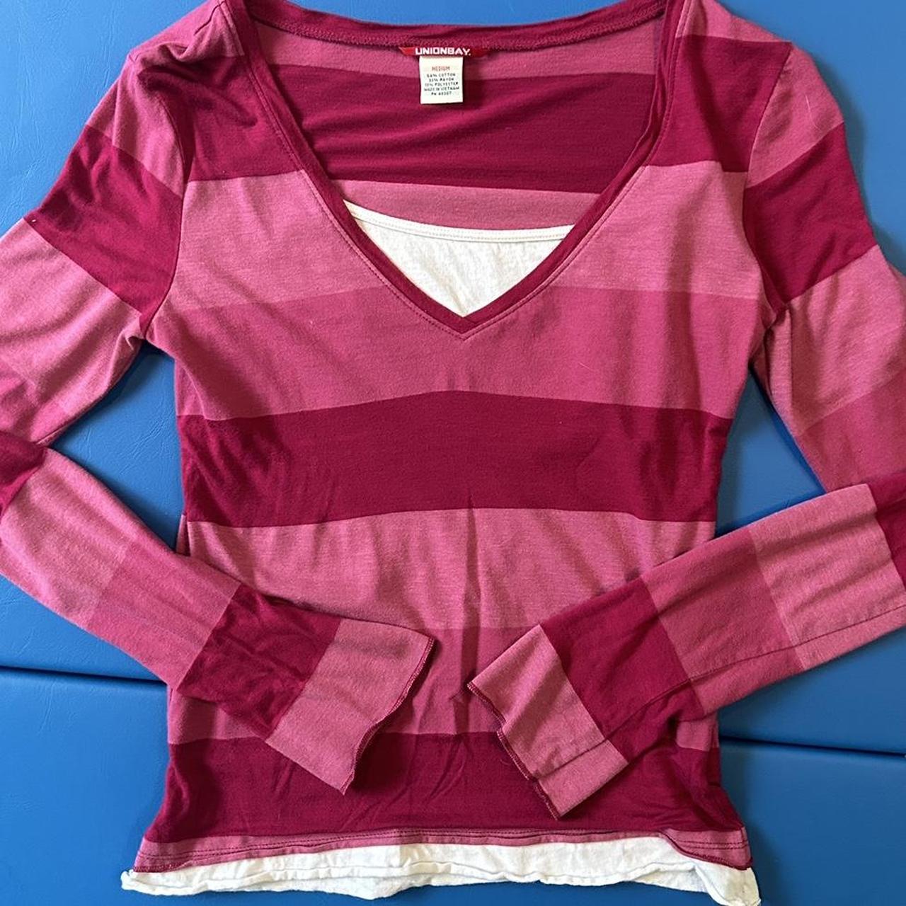 union bay striped long sleeve with built in tank... Depop