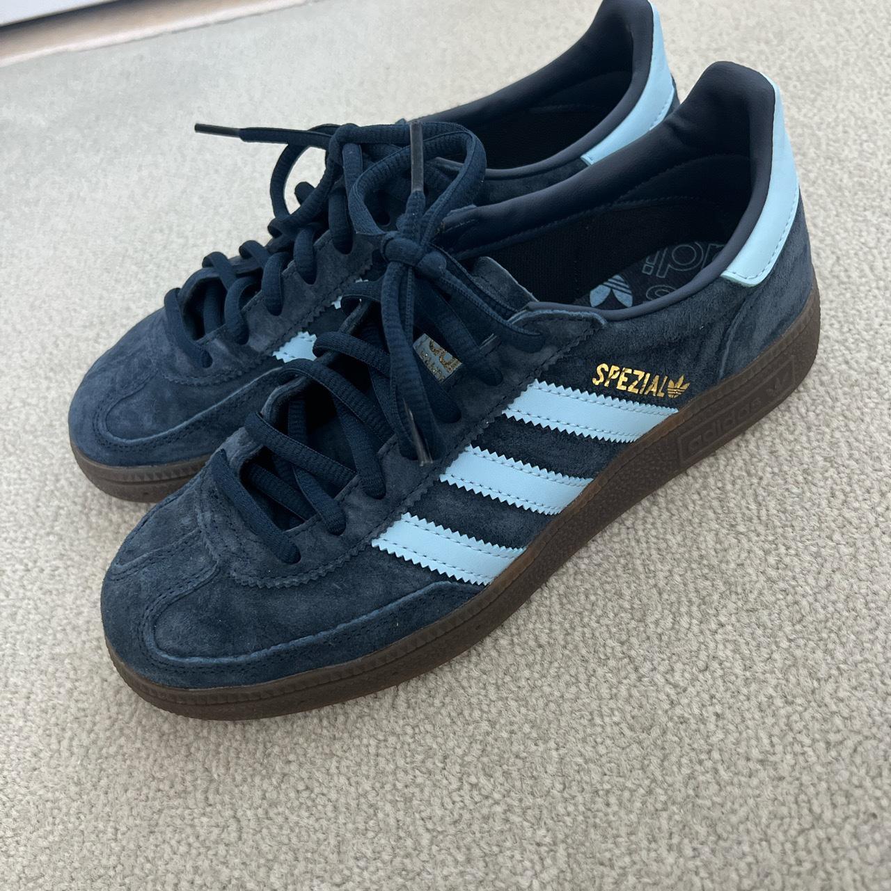 Adidas Handball Spezial Navy Gum US M 4.5 / Fits W... - Depop