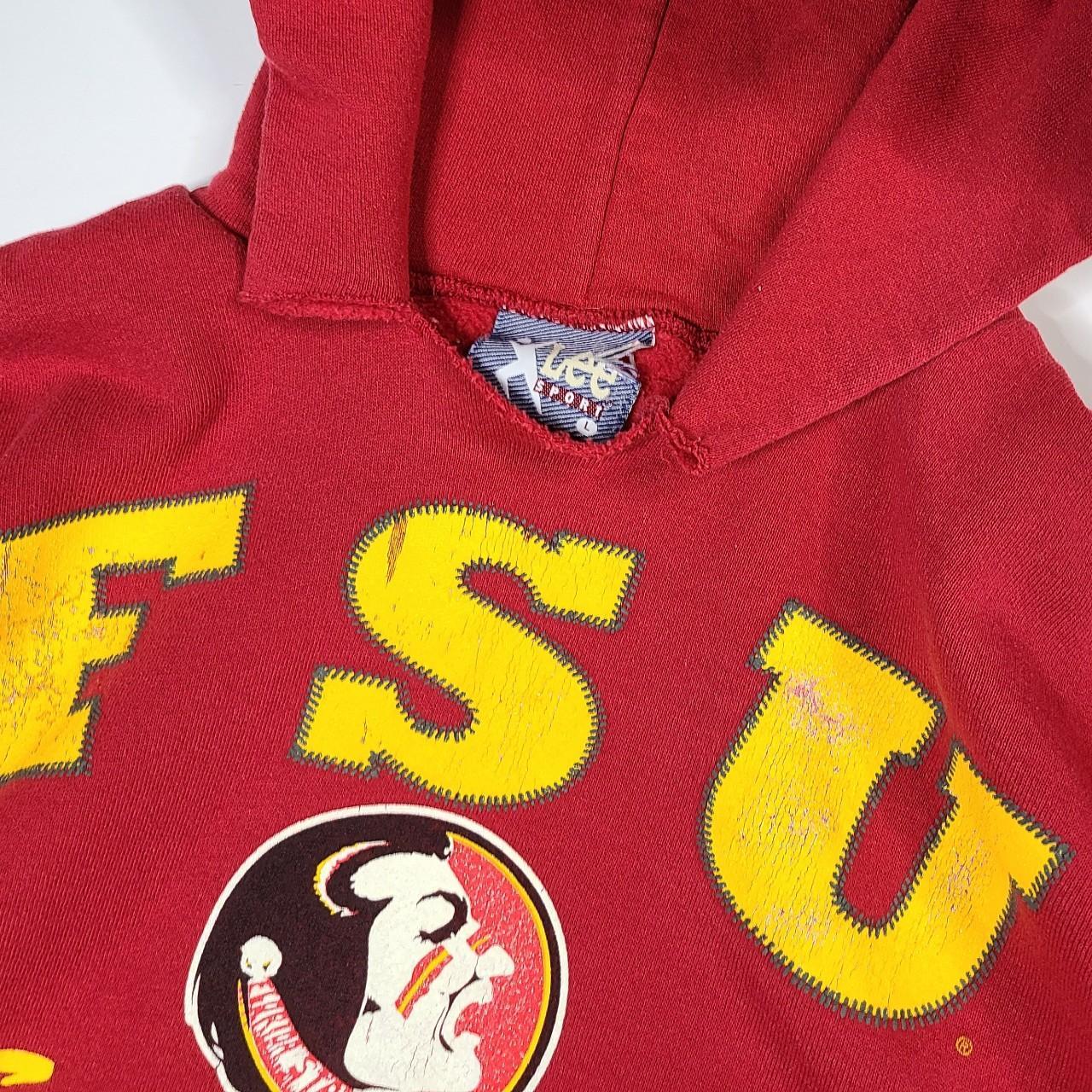 Distressed vintage FSU Seminoles hoodie sz L made in - Depop