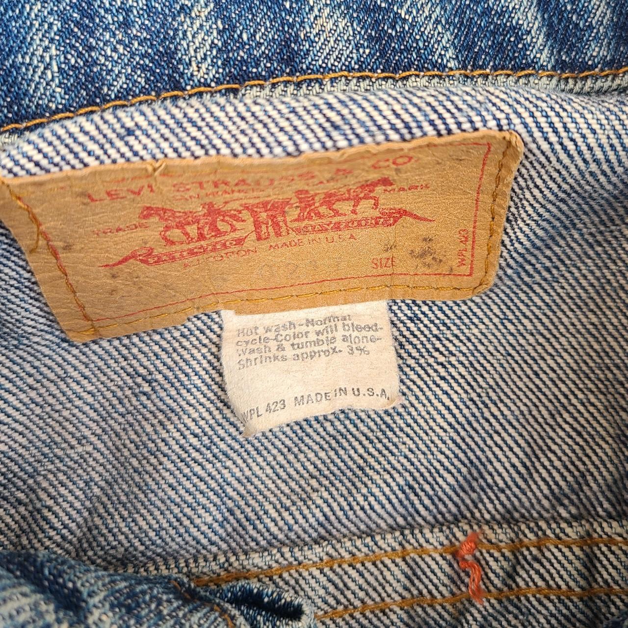 Vintage Levi's denim jacket wpl 423 sz M made in USA... - Depop