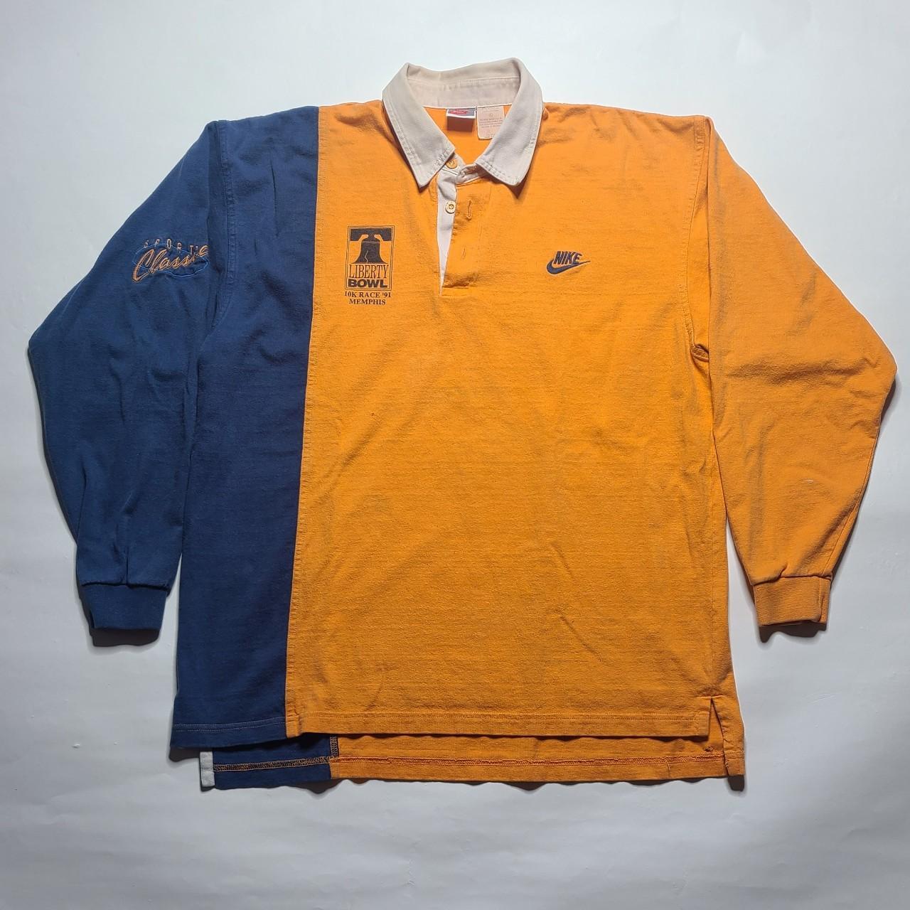 Vintage 90s Nike rugby shirt sz XL 3 pinholes - Depop