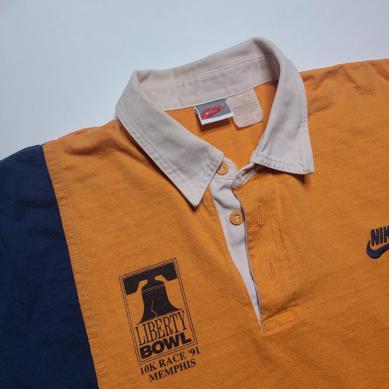 Vintage 90s Nike rugby shirt sz XL 3 pinholes - Depop