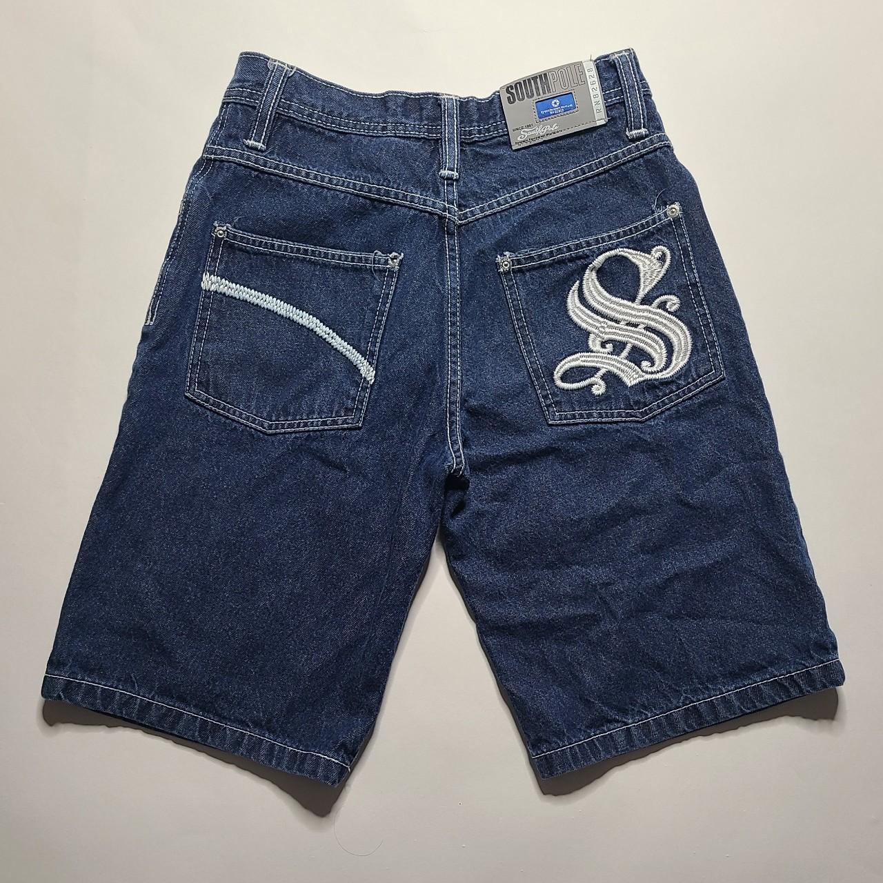 Vintage y2k grunge skater jean shorts sz 12 Waist... Depop