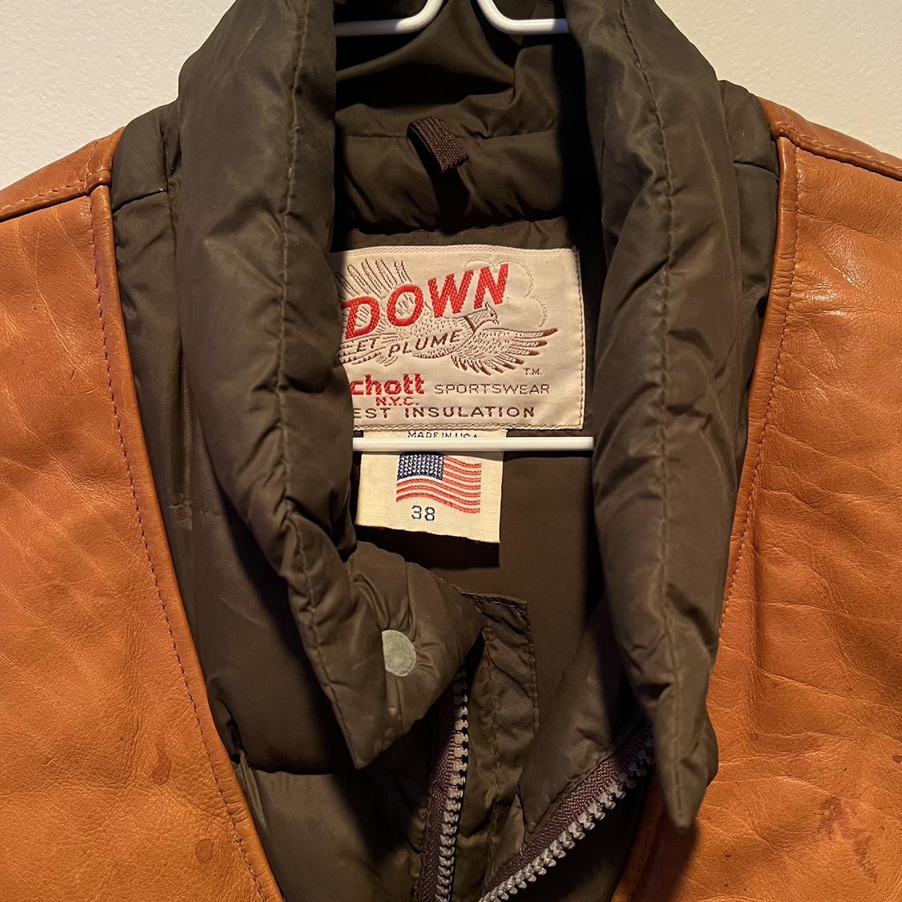 Schott Men's Brown Gilet | Depop