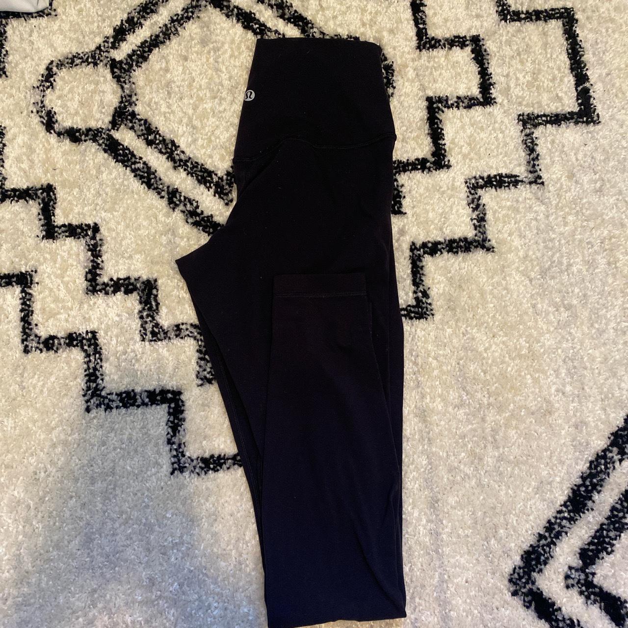 Black 7/8 lulu lemon leggings - Depop