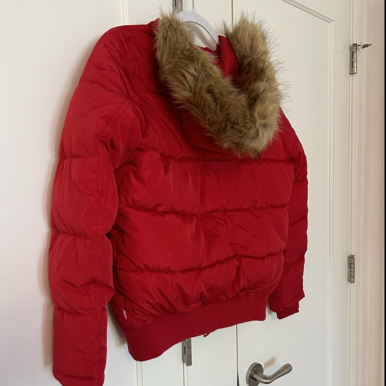 LEVIS RED PUFFER WINTER COAT BRAND NEW Depop