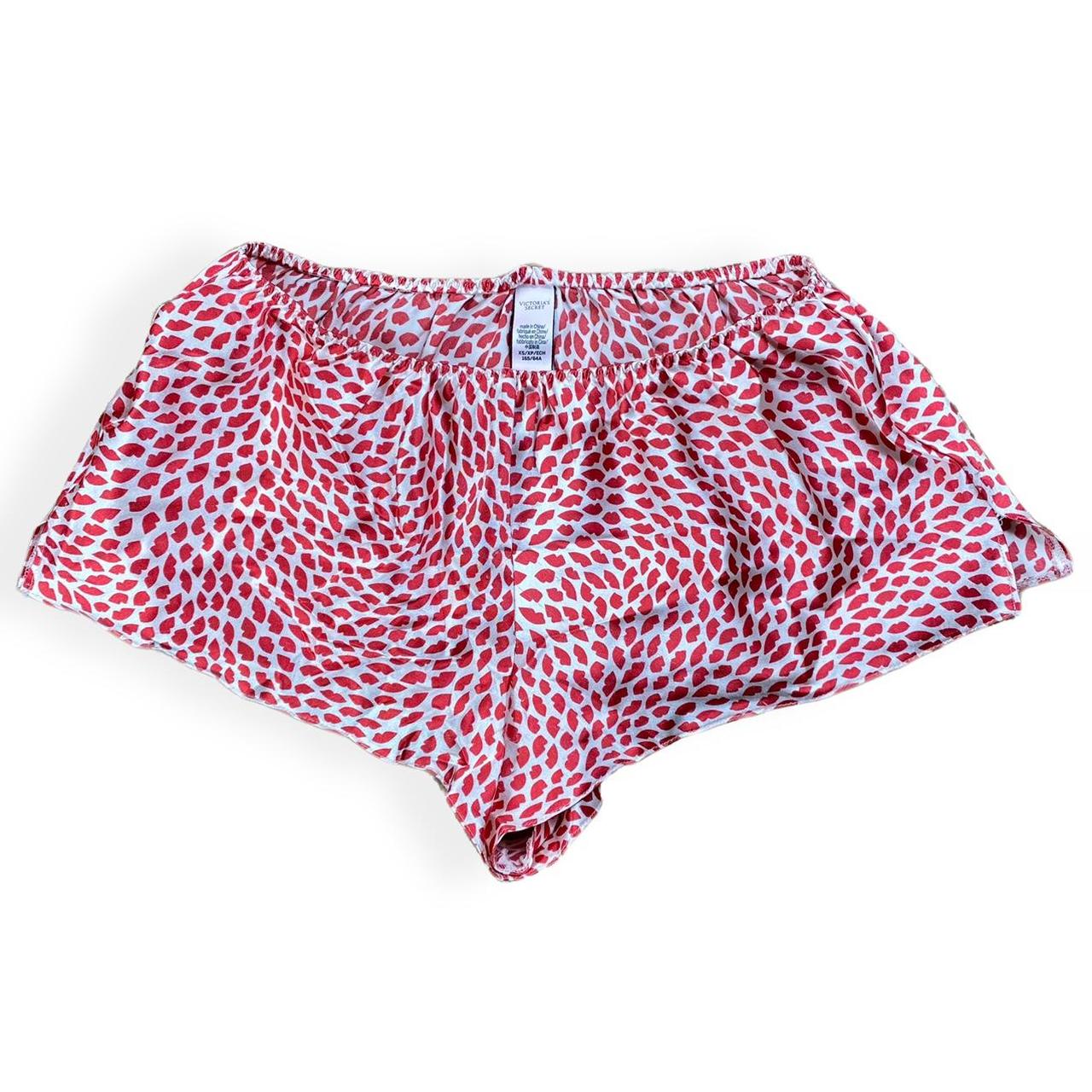 Victoria's Secret Women's Red and White Shorts Depop