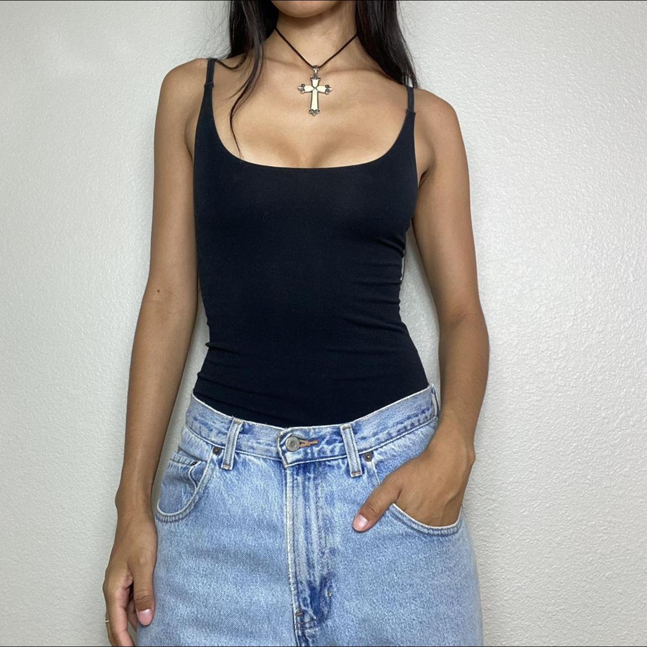 Express Women's Black Bodysuit Depop
