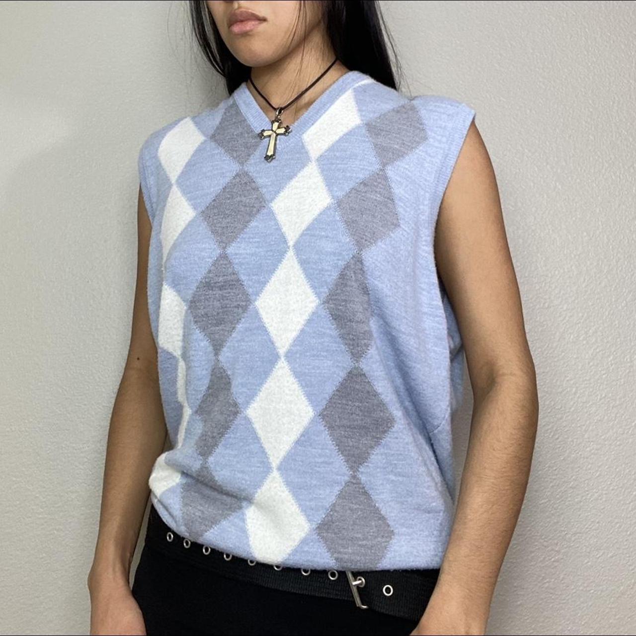 Deals Christian Dior Blue Sleeveless Sweater