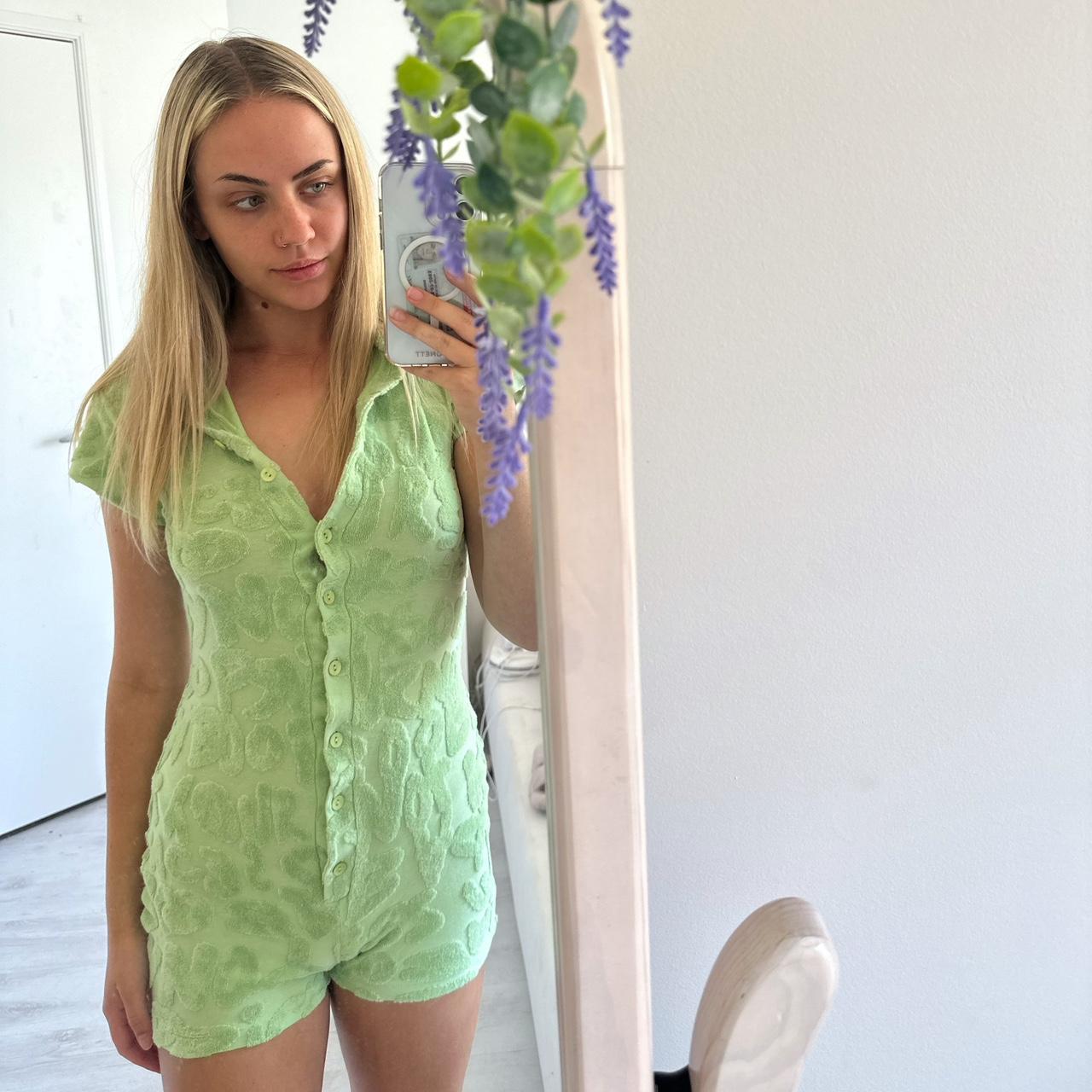 Jaded London Romper Green Jaded London Depop