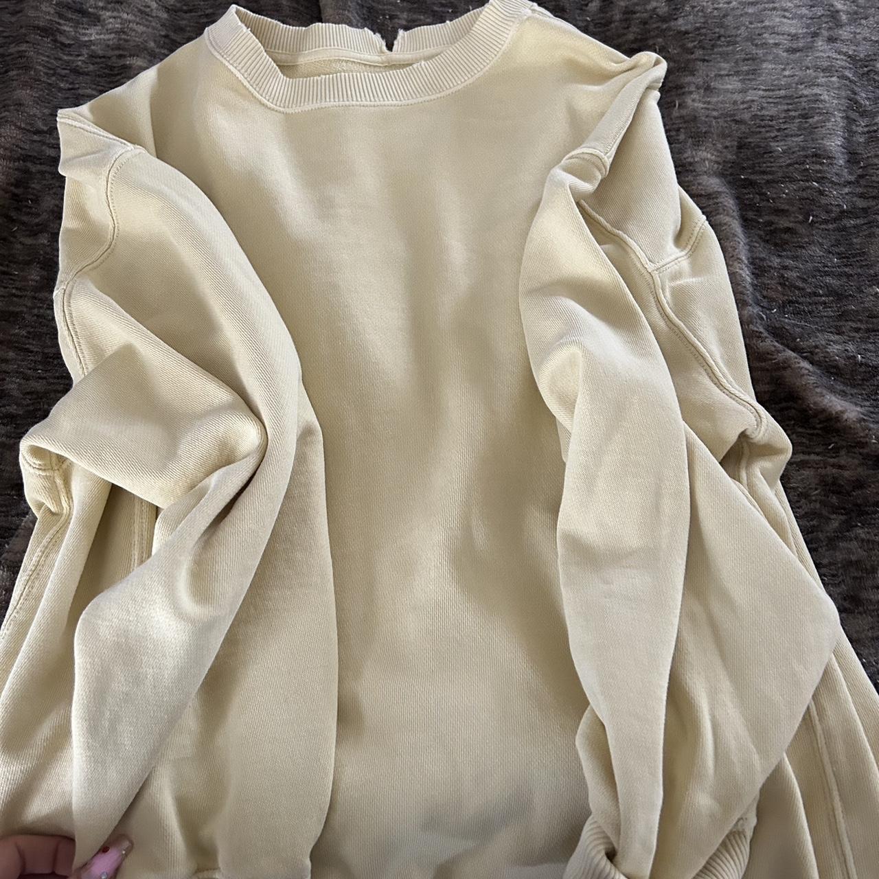 pale yellow aerie crewneck #aerie - Depop