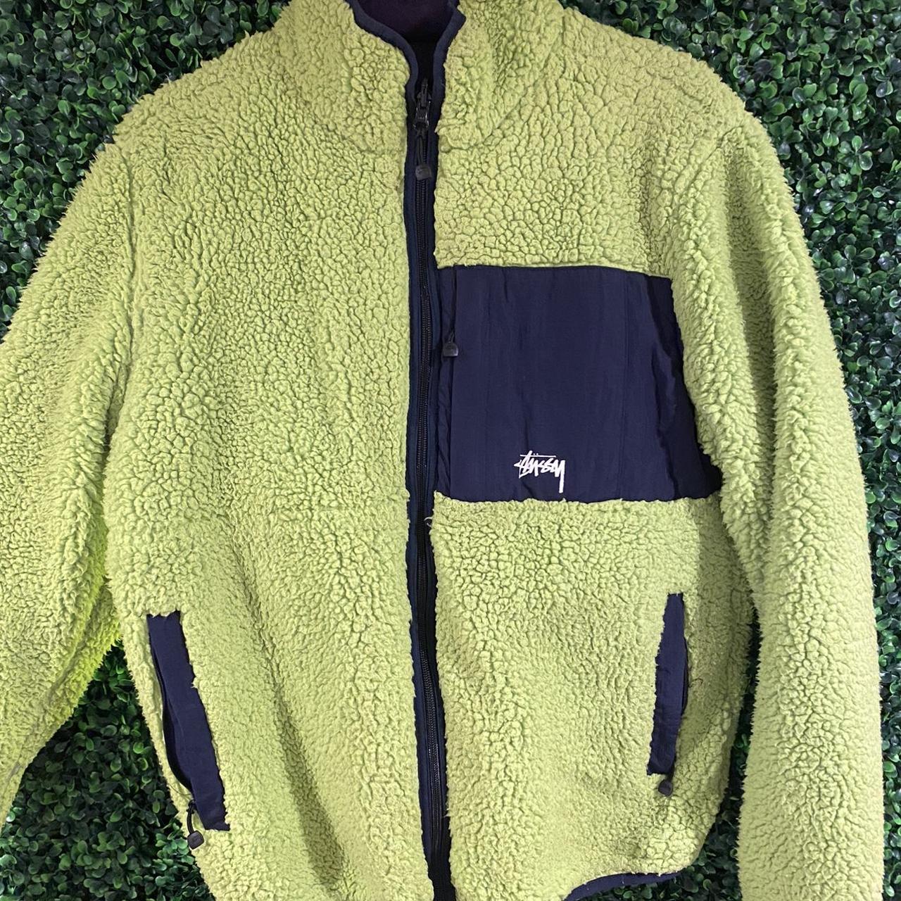 Stussy reversible micro deals fleece jacket